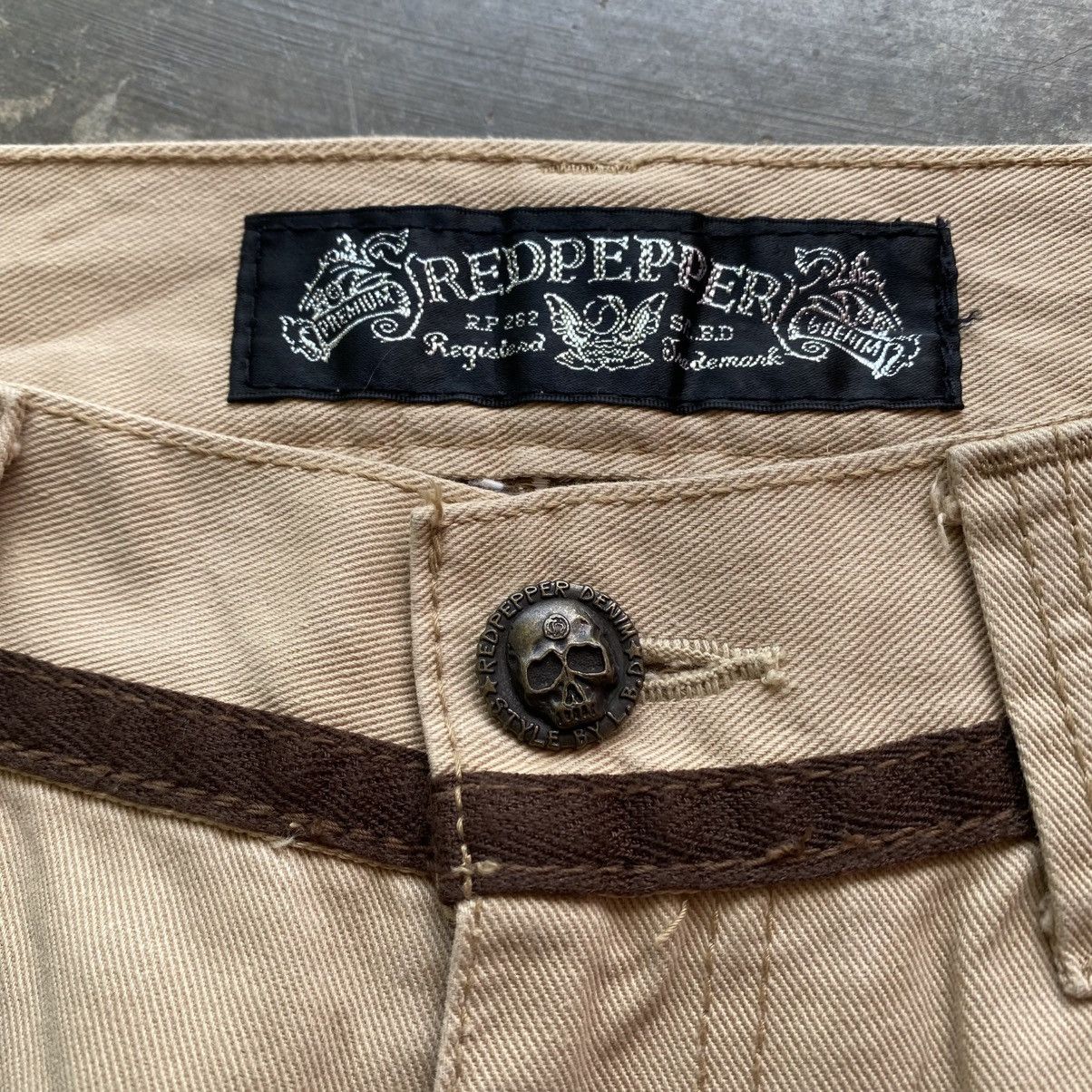 Japanese Brand RED PEPPER Embroidery Butthit DAICOCK YAMANE ED HARDY STYLE Size US 34 / EU 50 - 7 Thumbnail