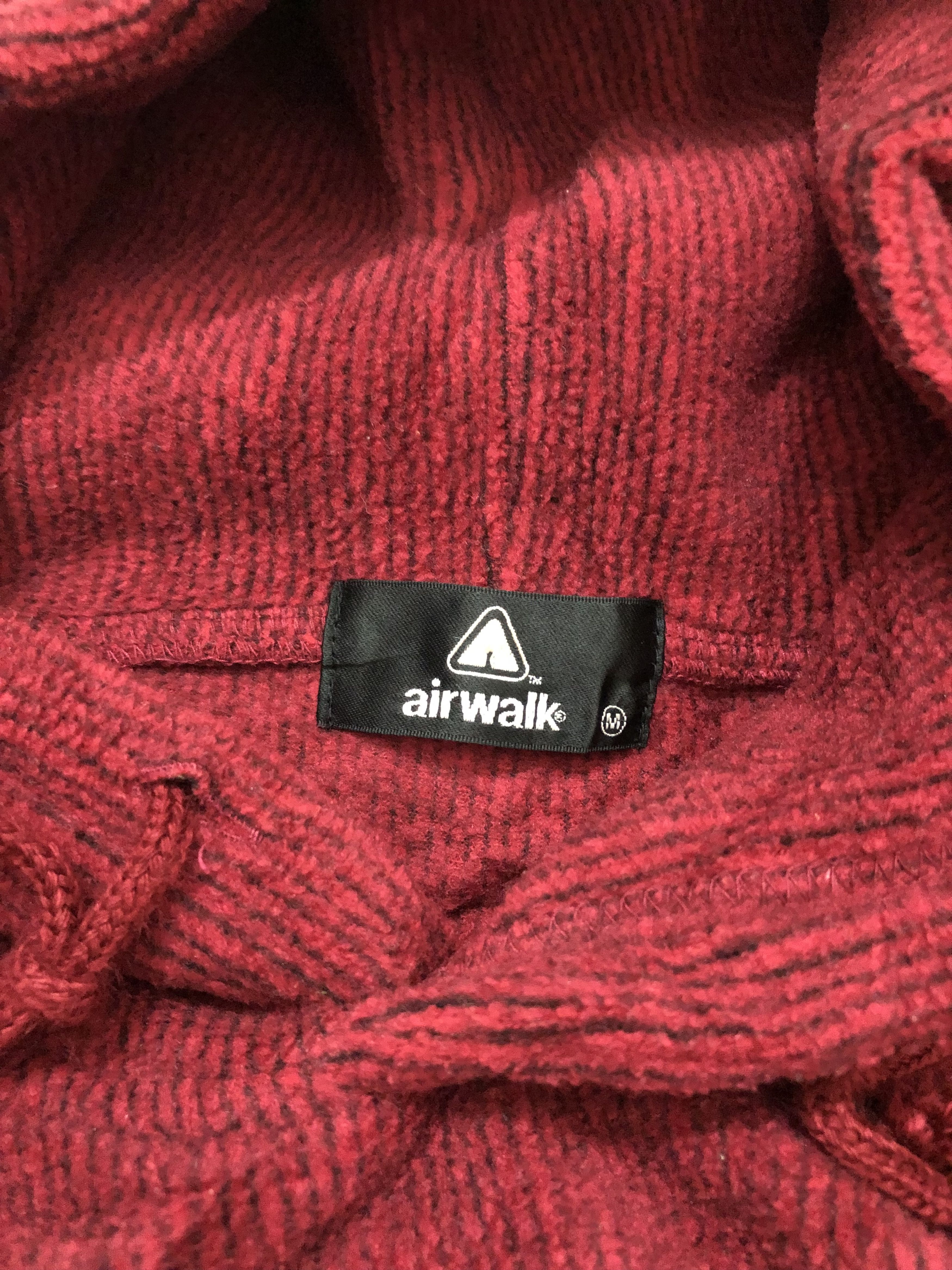 Airwalk × Vintage Vintage Airwallk Spell Out Corduroy Fleece Hoodie Size US M / EU 48-50 / 2 - 8 Thumbnail