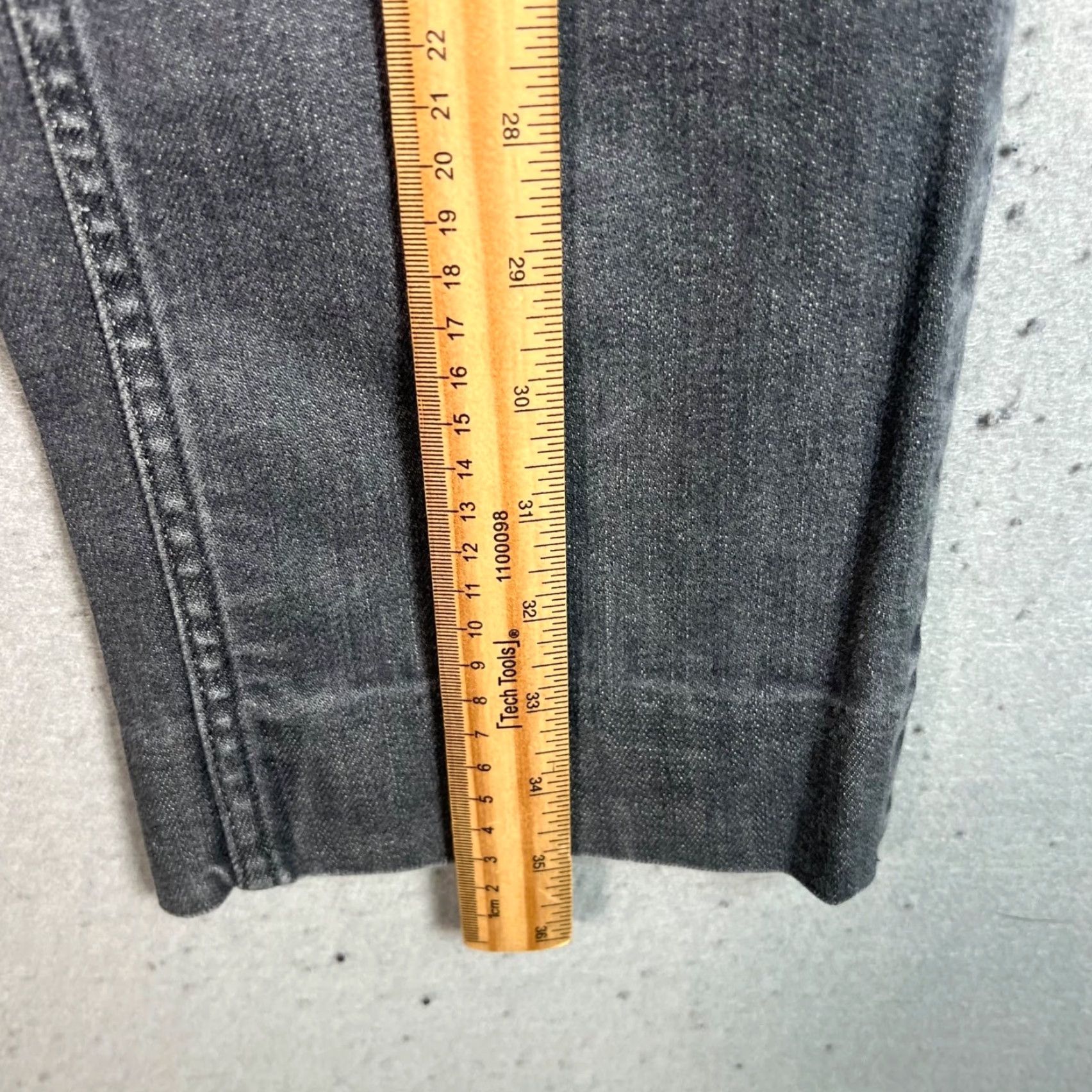 Zara Zara Womens Jeans Gray Size 6 Cotton Denim Blend Straight Leg High Rise Slim Inseam 26 in Regular Size 28" / US 6 / IT 42 - 6 Thumbnail