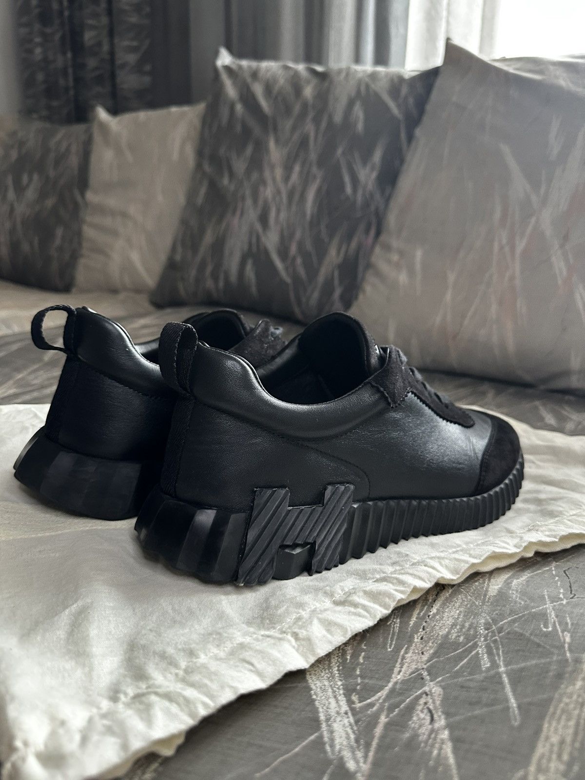 Hermes Hermes bouncing sneakers total black Size US 9 / EU 42 - 16 Thumbnail