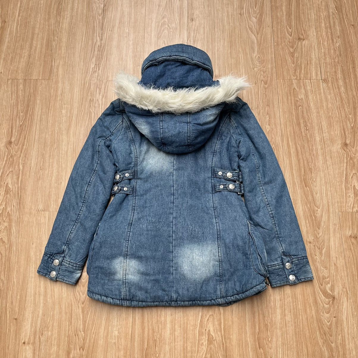 Japanese Brand BACKS JAPAN Cargo Bondage Jacket Denime Fur Faux LGB Style Size M / US 6-8 / IT 42-44 - 3 Thumbnail