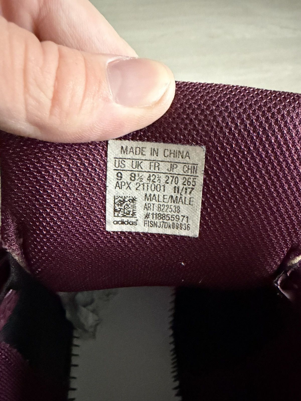 Adidas × Raf Simons Raf simons ozweego 3 burgundy Size US 9 / EU 42 - 7 Thumbnail