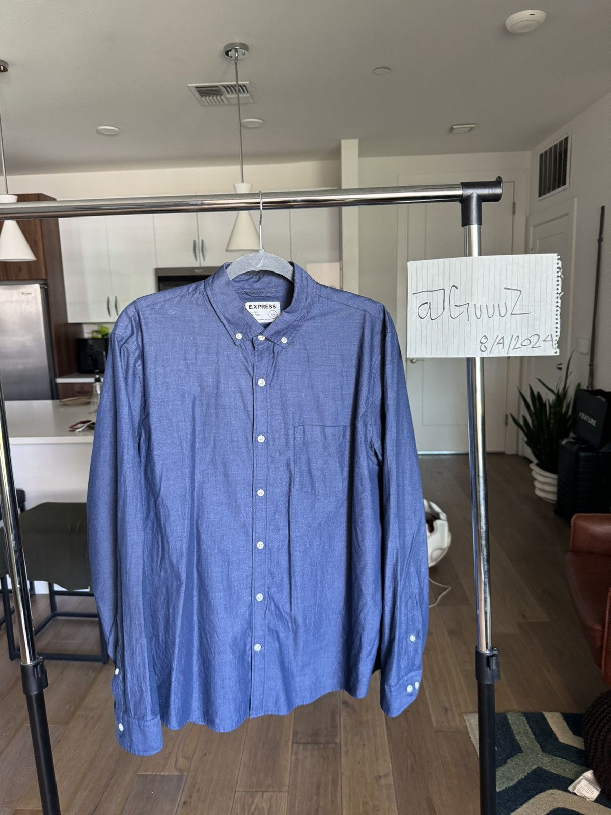 Express Express long sleeve button up Size US L / EU 52-54 / 3 - 1 Thumbnail