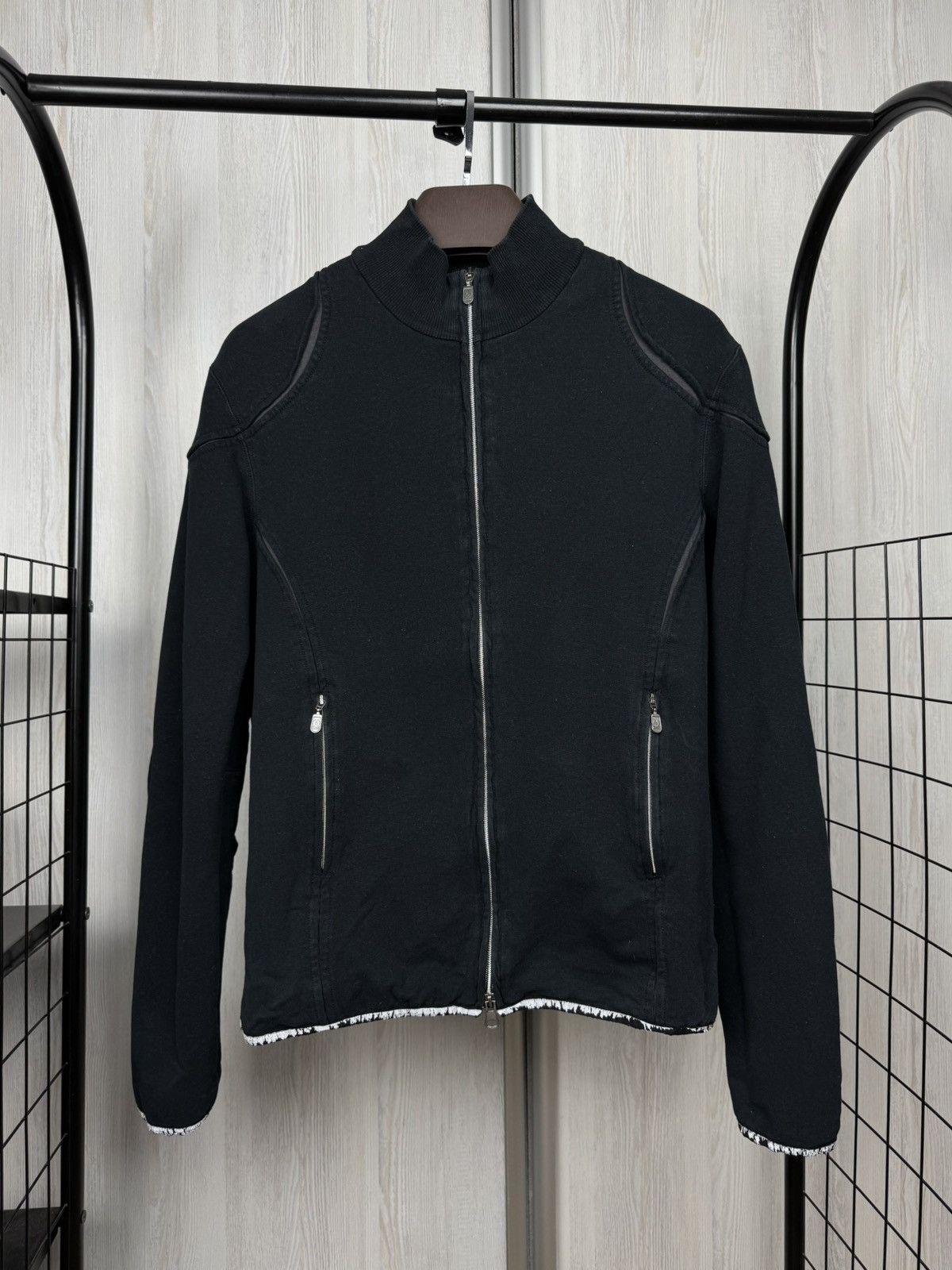 Belstaff Belstaff vintage big logo black full double zip sweater Size US M / EU 48-50 / 2 - 2 Thumbnail