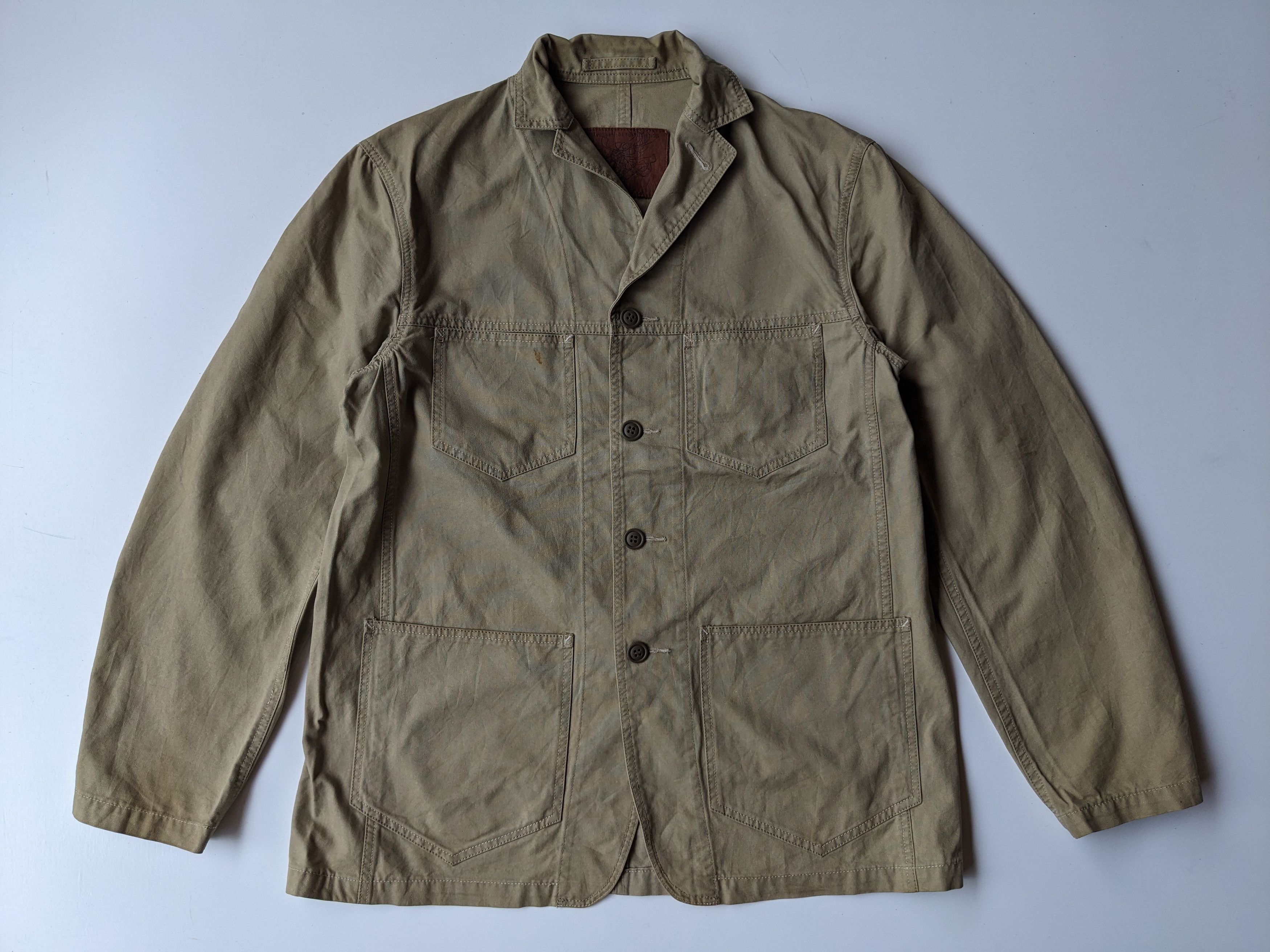 Yuji Yamada Yuji Yamada chore jacket beige denim Size US M / EU 48-50 / 2 - 1 Thumbnail
