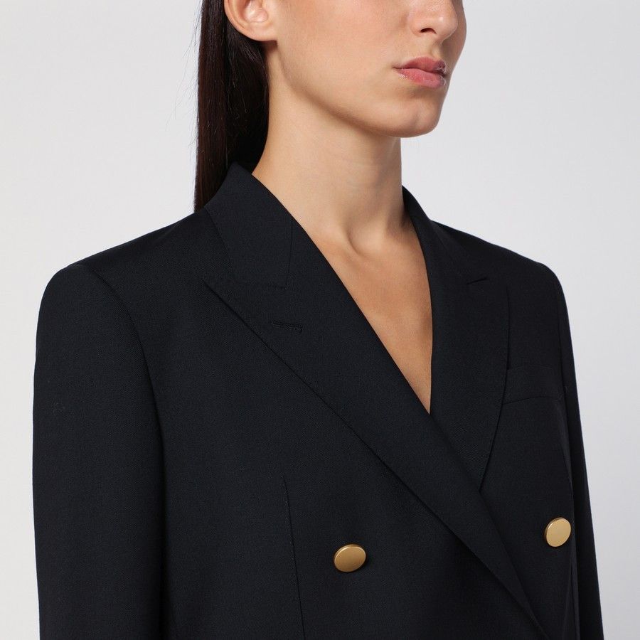 Tagliatore o1d2blof1024 Double-Breasted Jacket In Black Size XS / US 0-2 / IT 36-38 - 4 Thumbnail