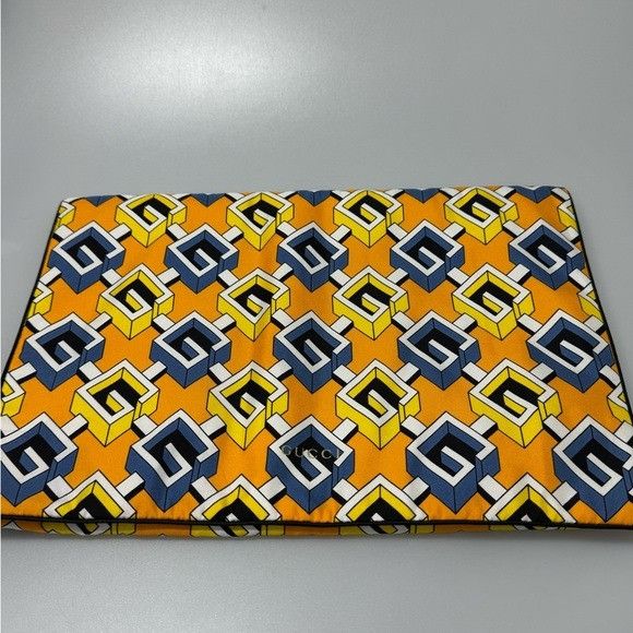 Gucci Gucci Geometric Pattern Silk Travel Dust Bag Cover Orange Ye Size ONE SIZE - 2 Thumbnail