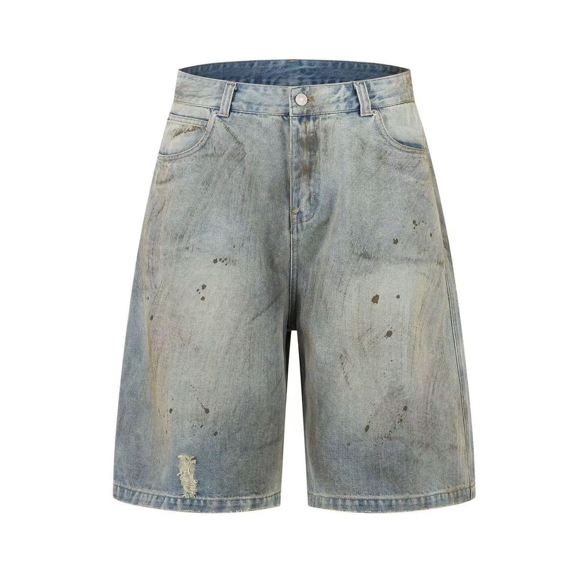 Designer × Vintage Dirty Washed Design Old Retro Vintage Y2k Shorts Size US 32 / EU 48 - 1 Thumbnail