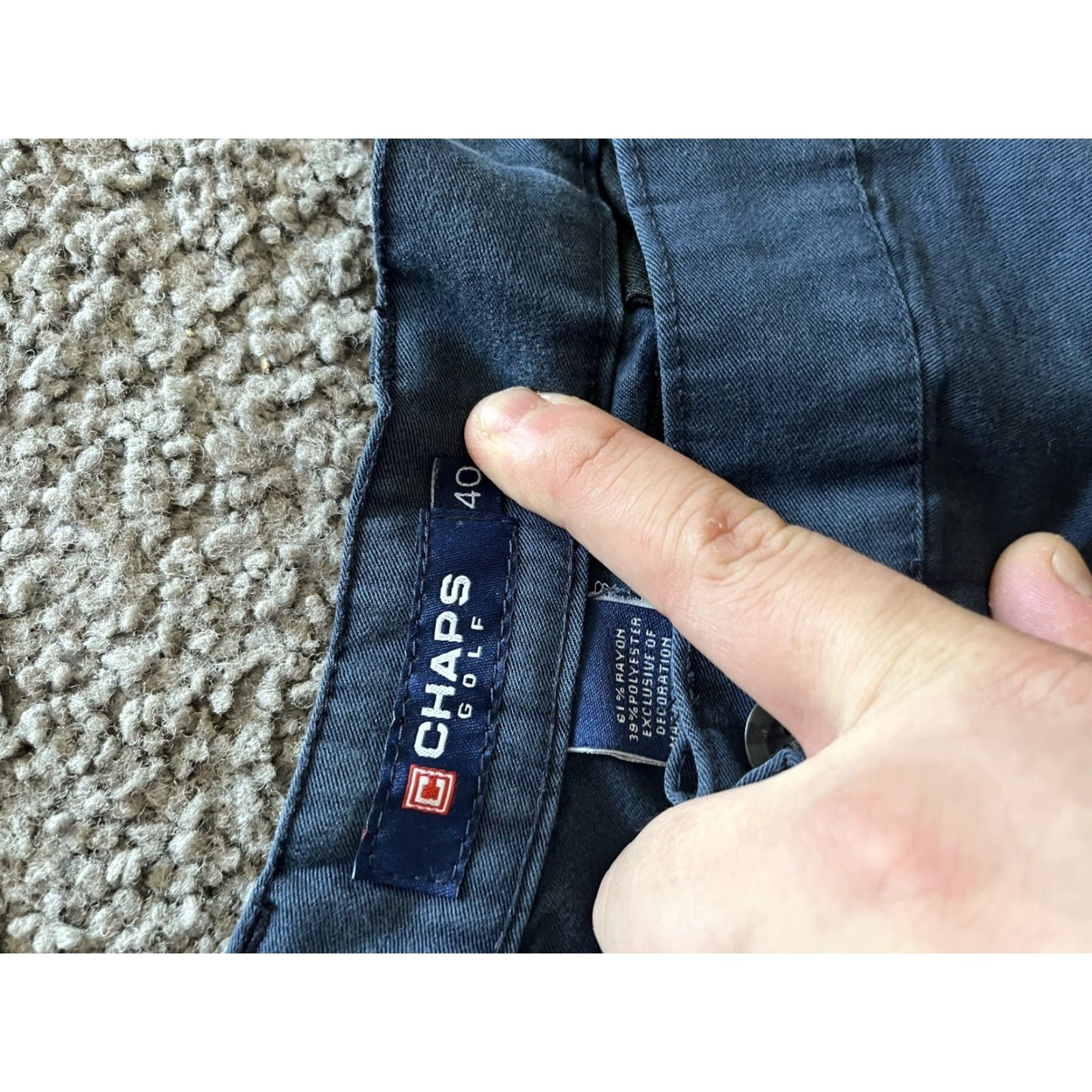 Chaps VINTAGE Chaps Ralph Lauren Golf Shorts Casual 90s 40 Navy Blue Chino Mens Regular Pleated Buttons Zipper Logo Size US 40 / EU 56 - 5 Thumbnail