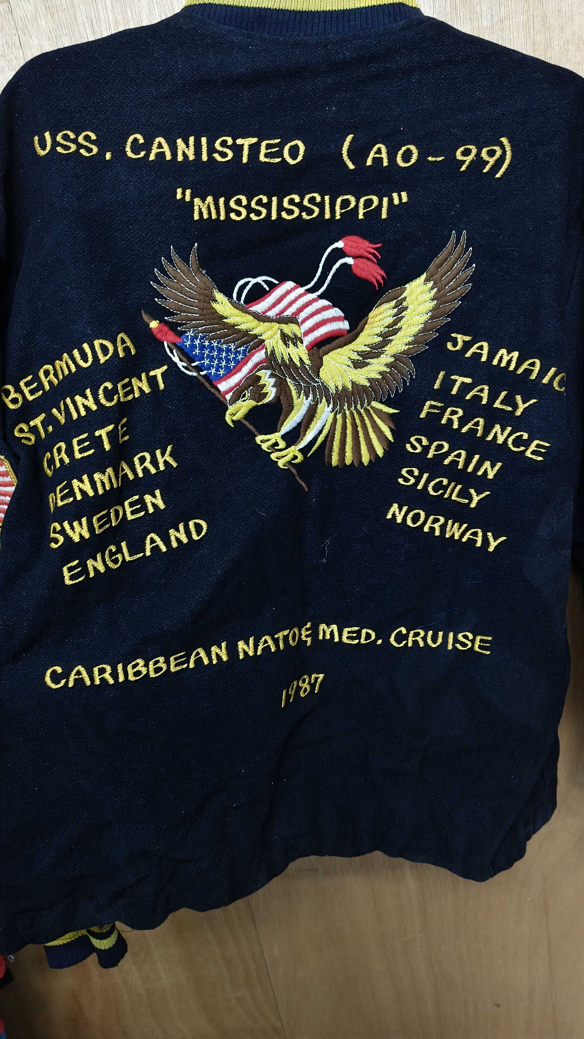 Other Vintage 1987 US Navy Med Cruise Wool Combat Patch 80s Size US XL / EU 56 / 4 - 13 Thumbnail