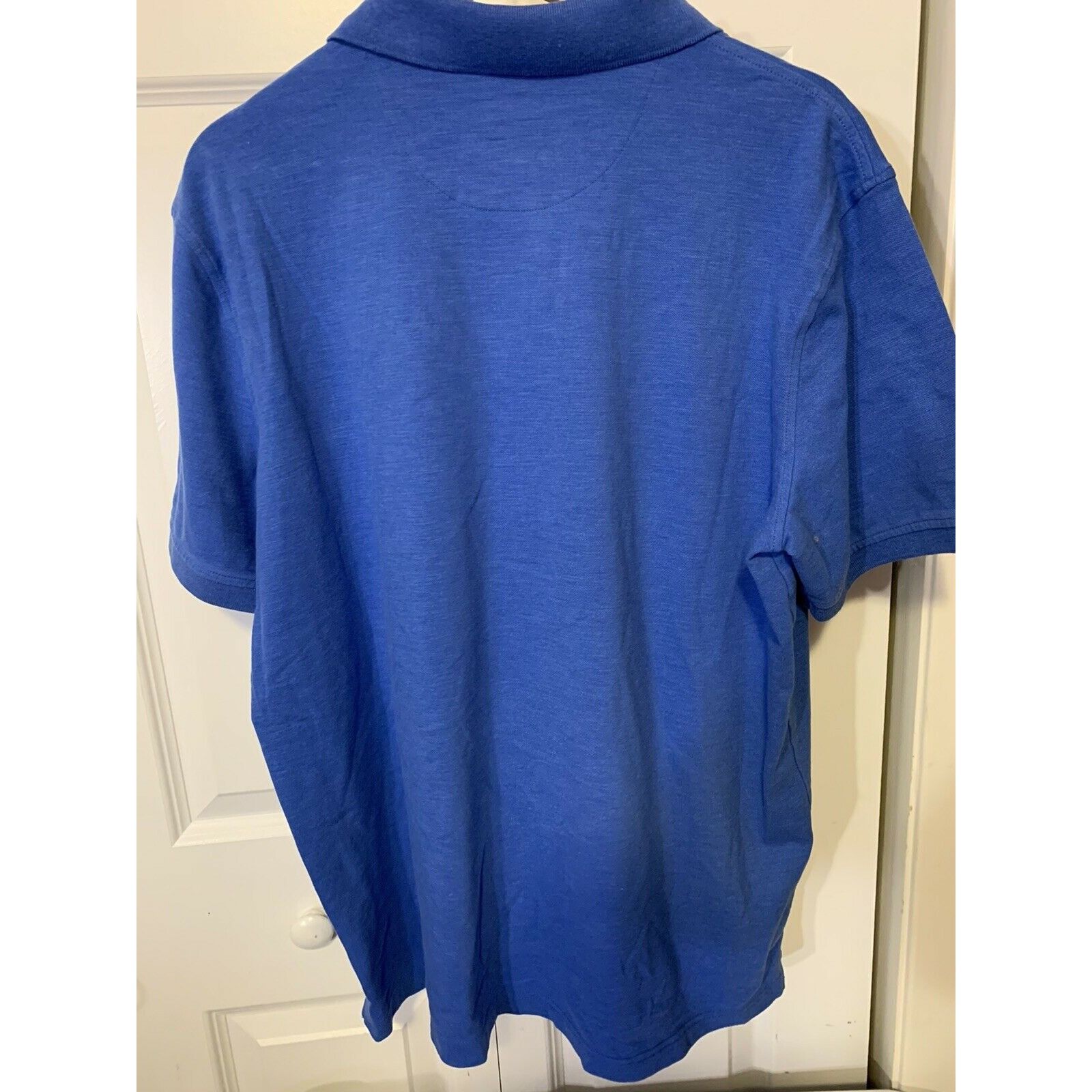 George George Men's Sz L 42-44 Short Sleeve Polo Blue Cotton Blend Size US L / EU 52-54 / 3 - 7 Thumbnail