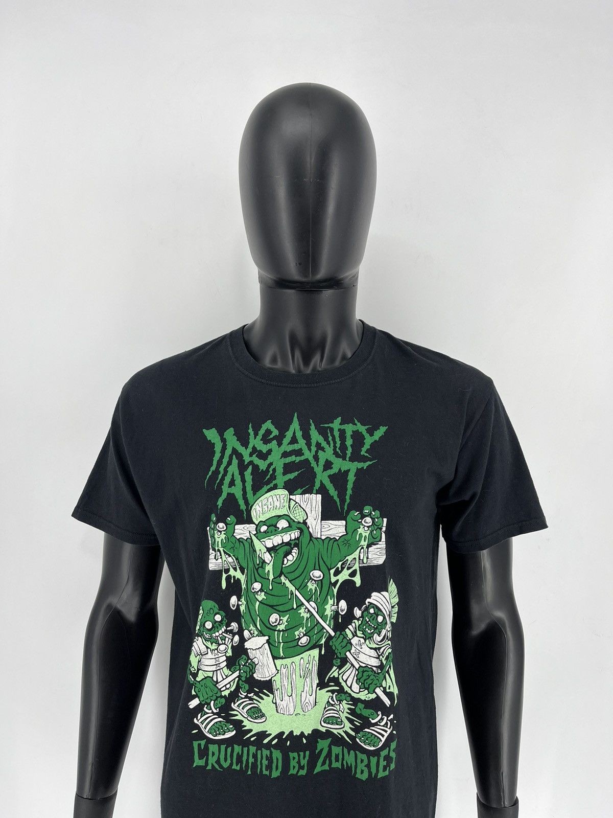 Band Tees × Vintage Vintage 00s Insanity Alert Metal Band Grunge Faded Double Size US L / EU 52-54 / 3 - 1 Thumbnail