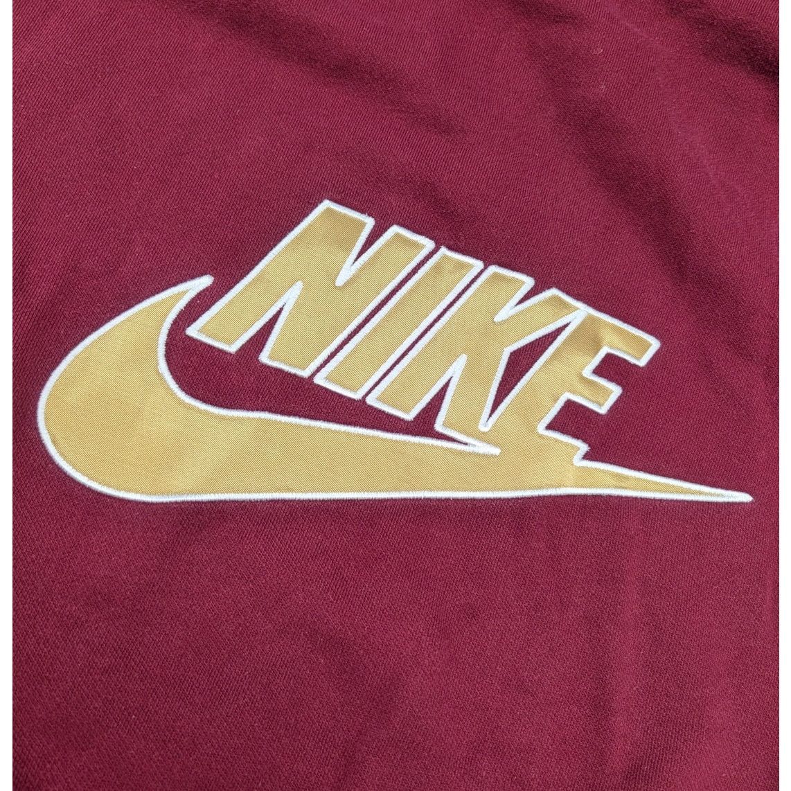 Nike × Vintage 2000s Nike Maroon & White Hockey Stars Hoodie Size US M / EU 48-50 / 2 - 10 Thumbnail