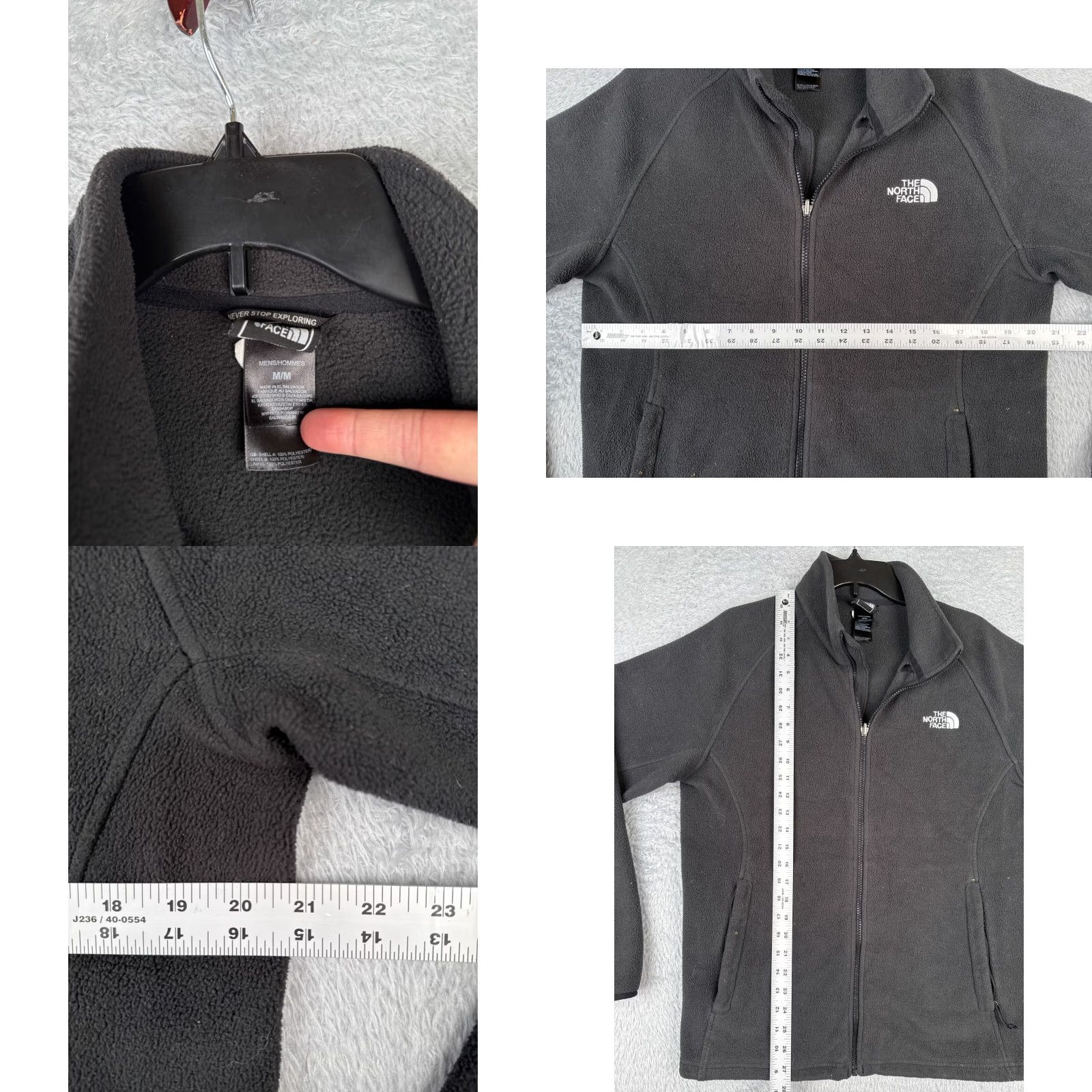 The North Face The North Face Jacket Men Medium Gray Zip Up Fleece Polyester READ ME Size US M / EU 48-50 / 2 - 8 Thumbnail