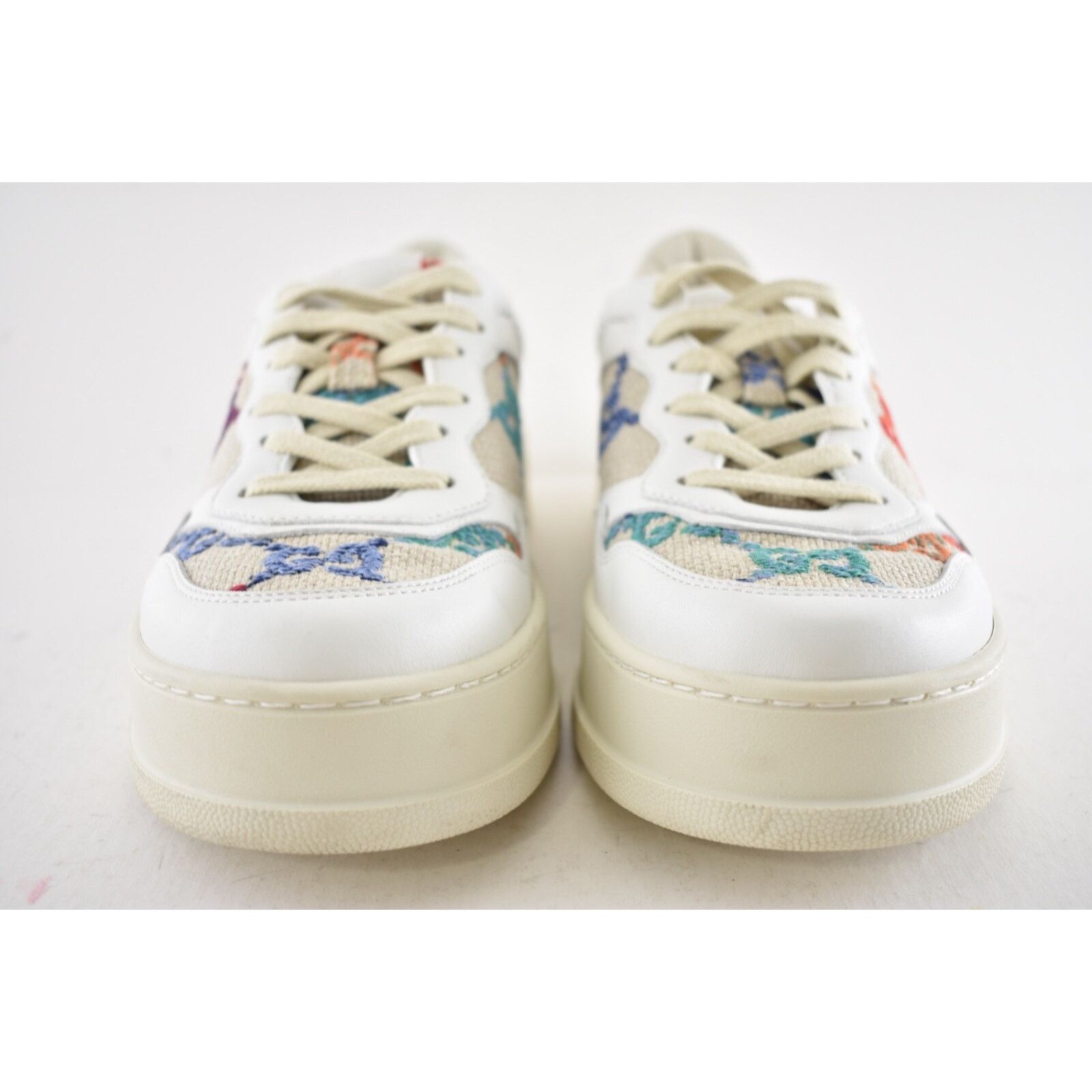 Gucci Gucci GG Logo White Platform Low Top Lace Up Tie Sneaker 40 Size US 10 / IT 40 - 9 Thumbnail
