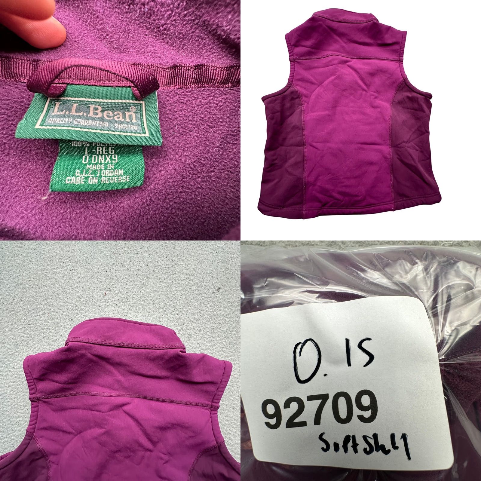 Vintage **Purple LL Bean Softshell Vest Jacket Women's Large DNX9** User: **Purple LL Bean Softshell Fleece Lined Vest Jacket Women's Large DNX9** Size L / US 10 / IT 46 - 8 Thumbnail