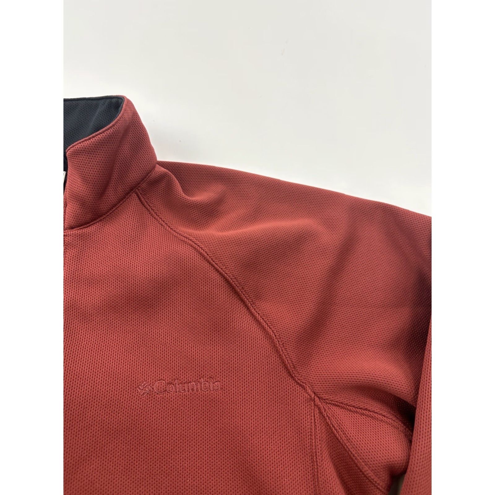 Vintage Columbia Sweatshirt Mens Small Red Fleece 1/2 Zip Mock Neck Size US S / EU 44-46 / 1 - 2 Thumbnail