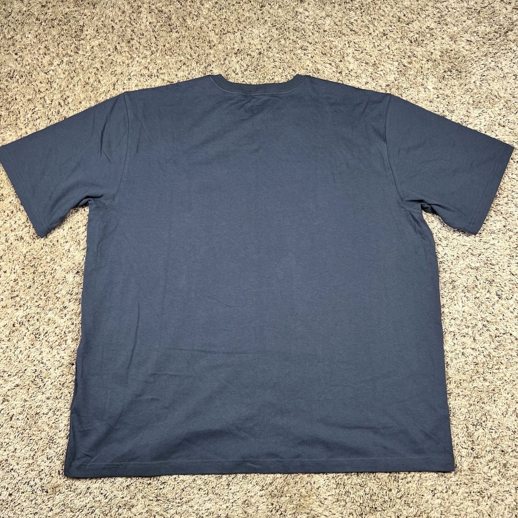 Carhartt VINTAGE Carhartt Shirt Mens 3XL Blue Gray 100% Cotton Pocket Logo Short Sleeve Crew Neck Loose Fit Size US XXL / EU 58 / 5 - 3 Thumbnail