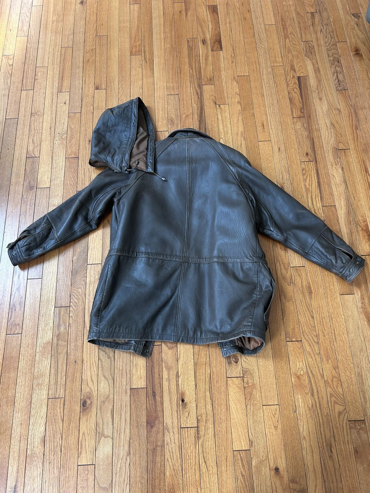 Other Vintage/Gorpcore Brown Leather Trench Jacket Size US M / EU 48-50 / 2 - 5 Thumbnail