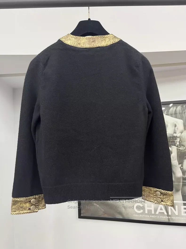 Chanel Chanel Forest series gold-plated cashmere cardigan coat Size XXS / US 00 / IT 34 - 3 Thumbnail