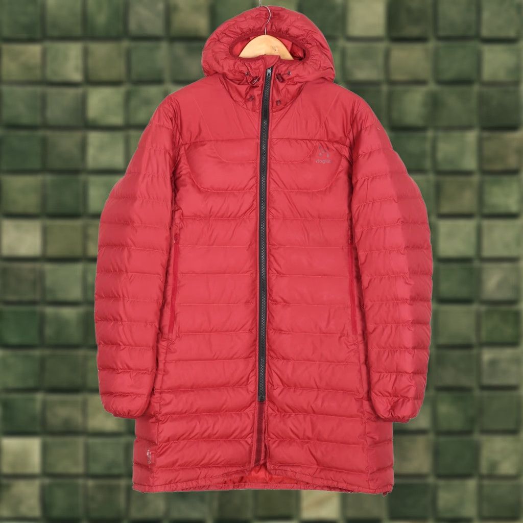 Vintage Haglöfs Chill Down Parka Jacket Women L Hooded 700 Fill MJ6376 Red Down Insulated Long Coat Coat Parka Womens Size L / US 10 / IT 46 - 1 Thumbnail