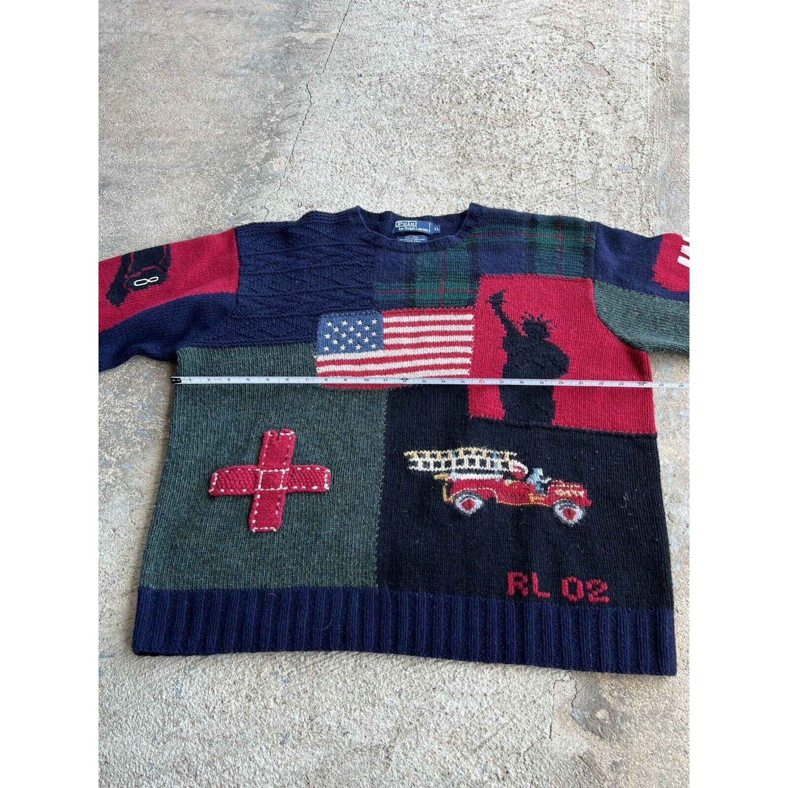 Polo Ralph Lauren Polo Ralph Lauren Sweater Patchwork 9/11 Tribute Flag XL Size US XL / EU 56 / 4 - 8 Thumbnail