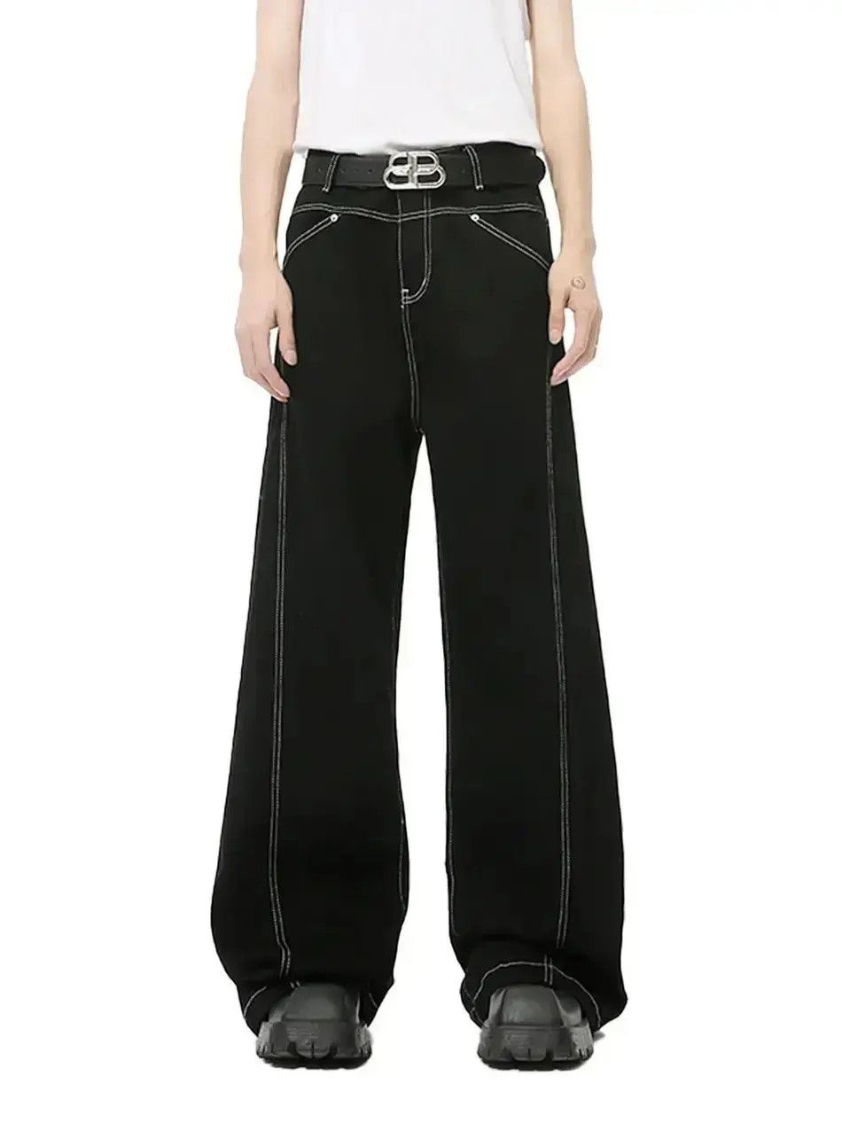 Japanese Brand Retro black casual jeans Size US 32 / EU 48 - 1 Thumbnail