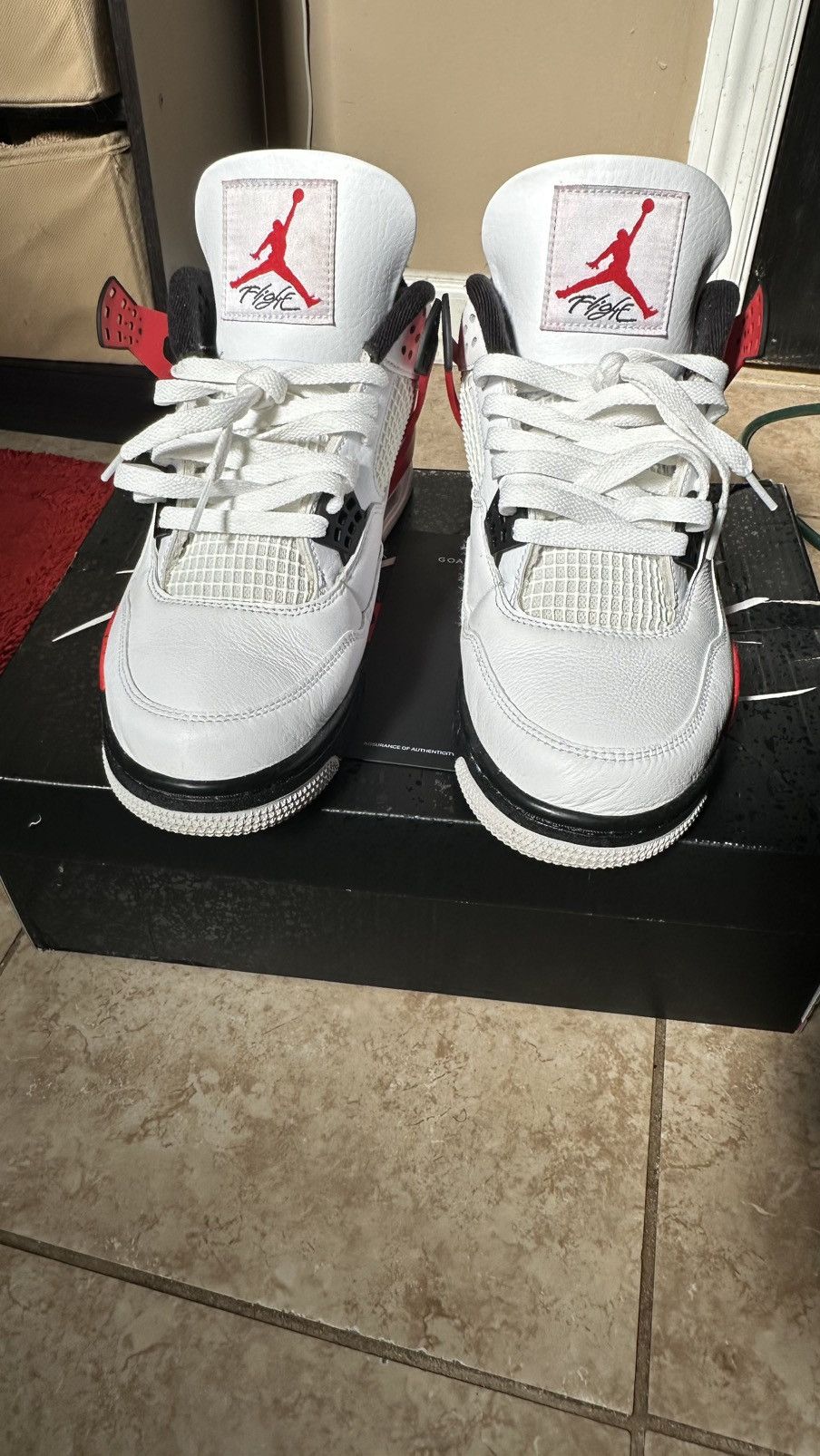 Jordan Brand Air Jordan 4 Retro 'Red Cement' Size US 10.5 / EU 43-44 - 2 Thumbnail