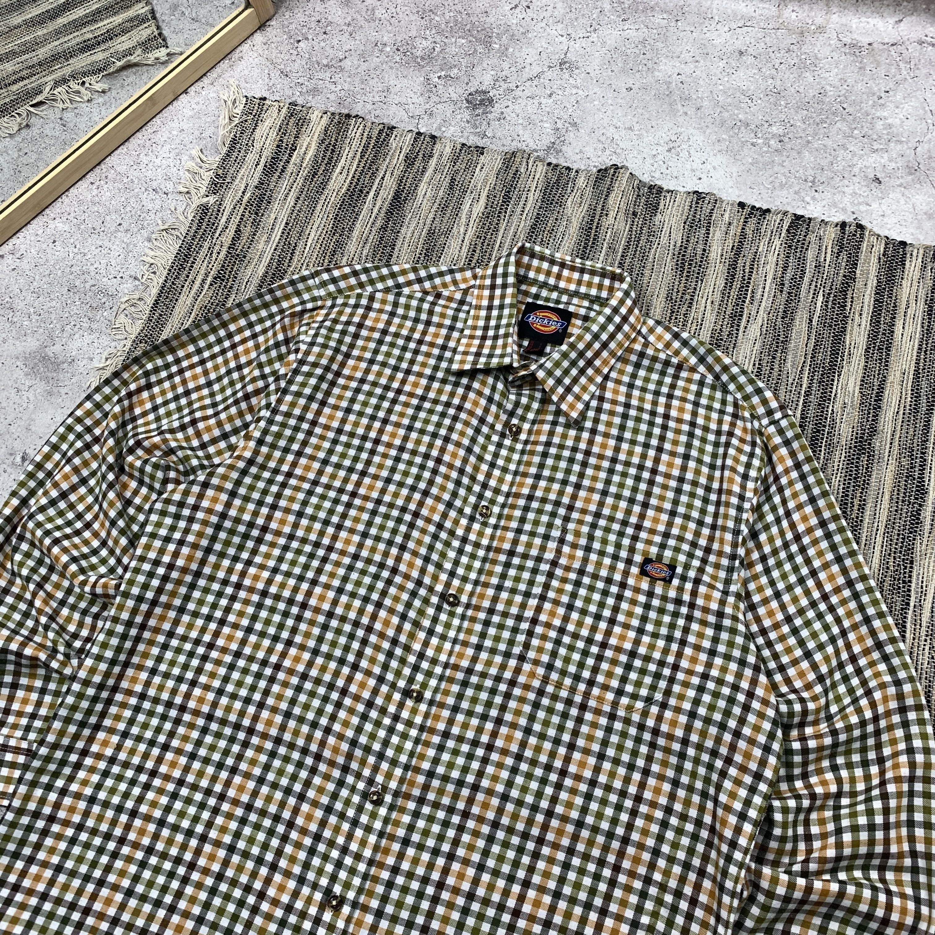 Dickies Vintage Dickies 90s Checkered Flannel Button Up Shirt L Size US L / EU 52-54 / 3 - 3 Thumbnail