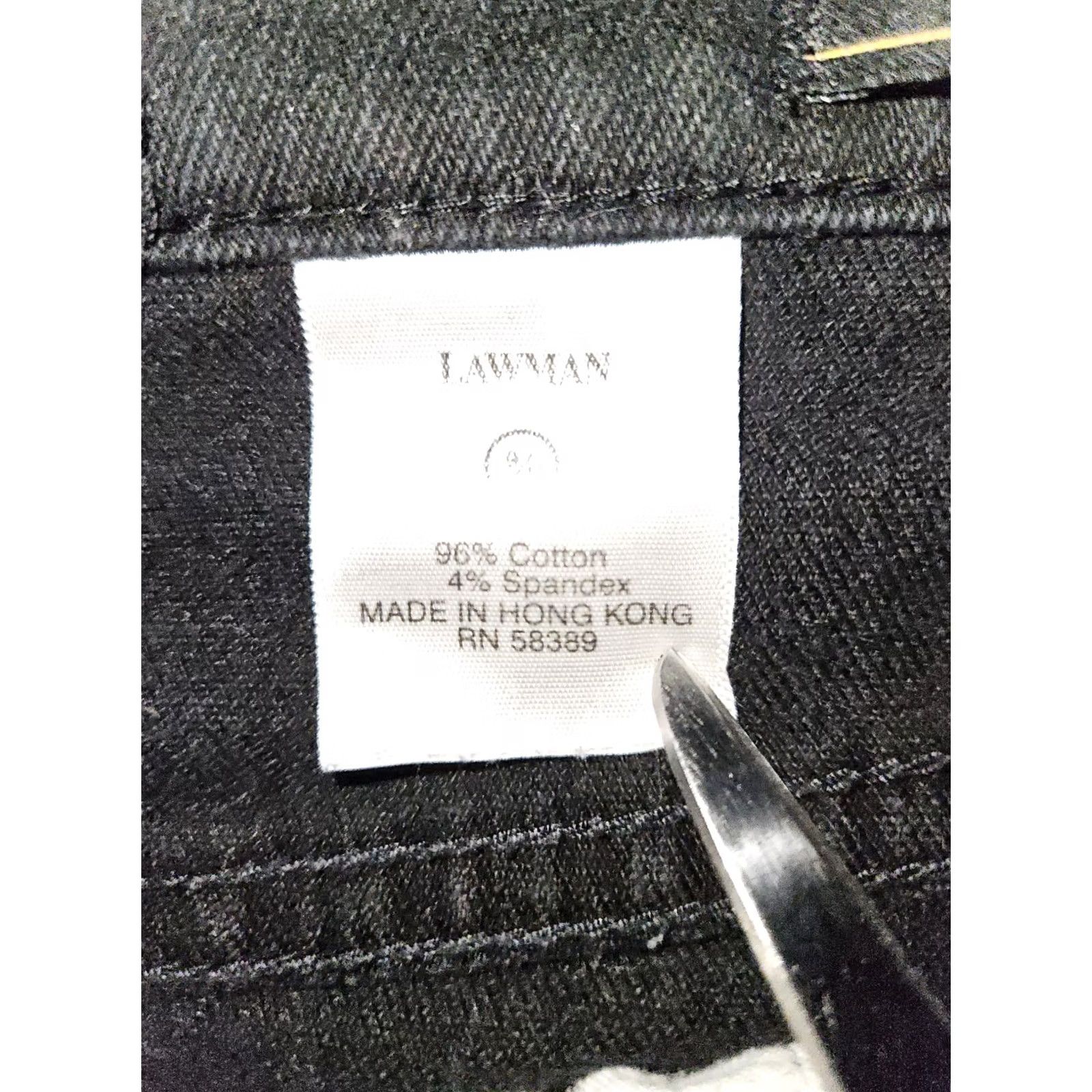 Vintage VINTAGE? No. (Ignore) Lawman Bootcut Jeans Women 9/10 Black Mid Rise Embroidered Cowgirl Western Daywear Cowboy Shows? Size 30" / US 8 / IT 44 - 3 Thumbnail