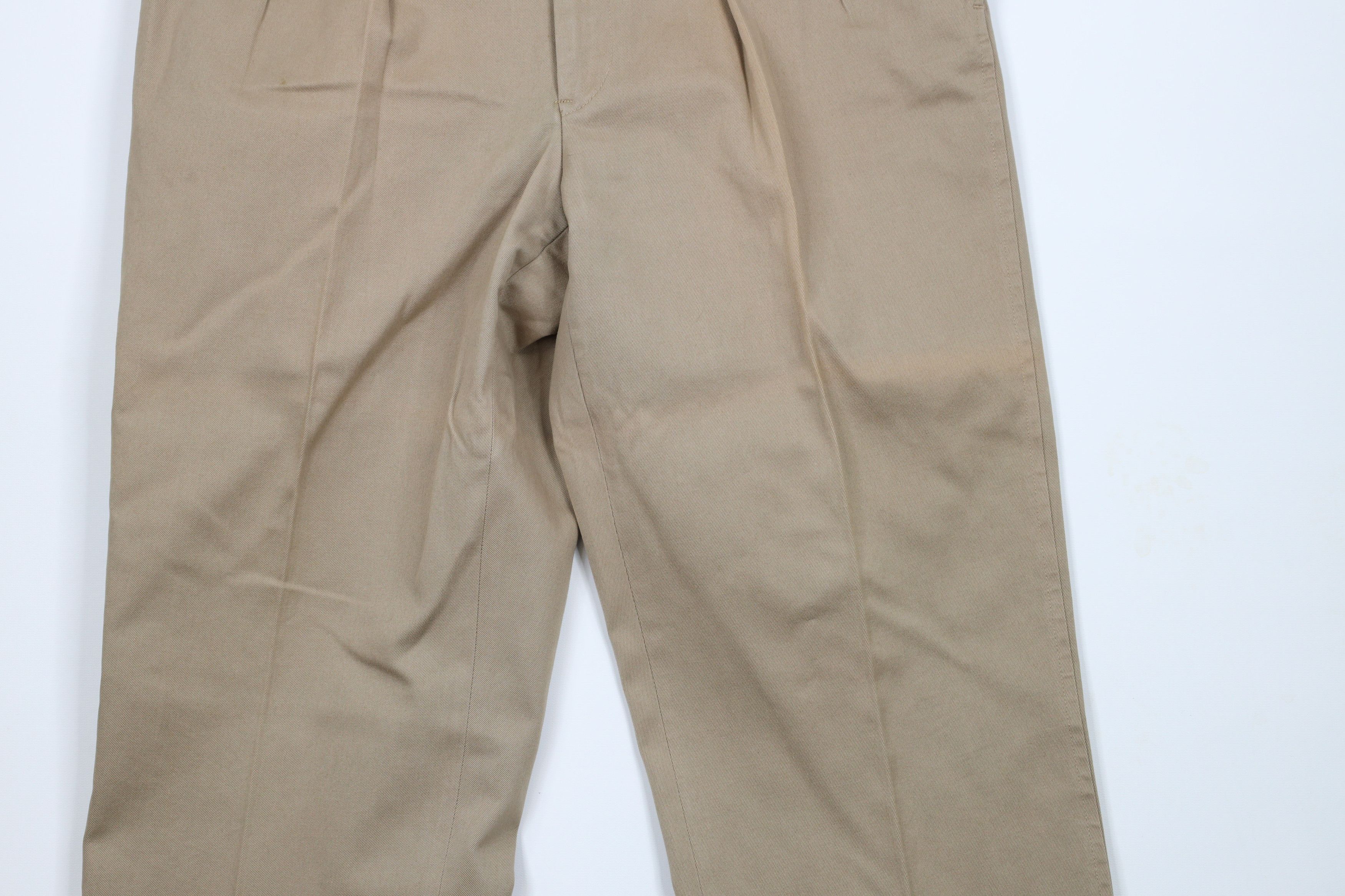 Lands' End × Vintage Vintage 70s Lands End Pleated Cuffed Wide Leg Pants USA Size US 36 / EU 52 - 3 Thumbnail