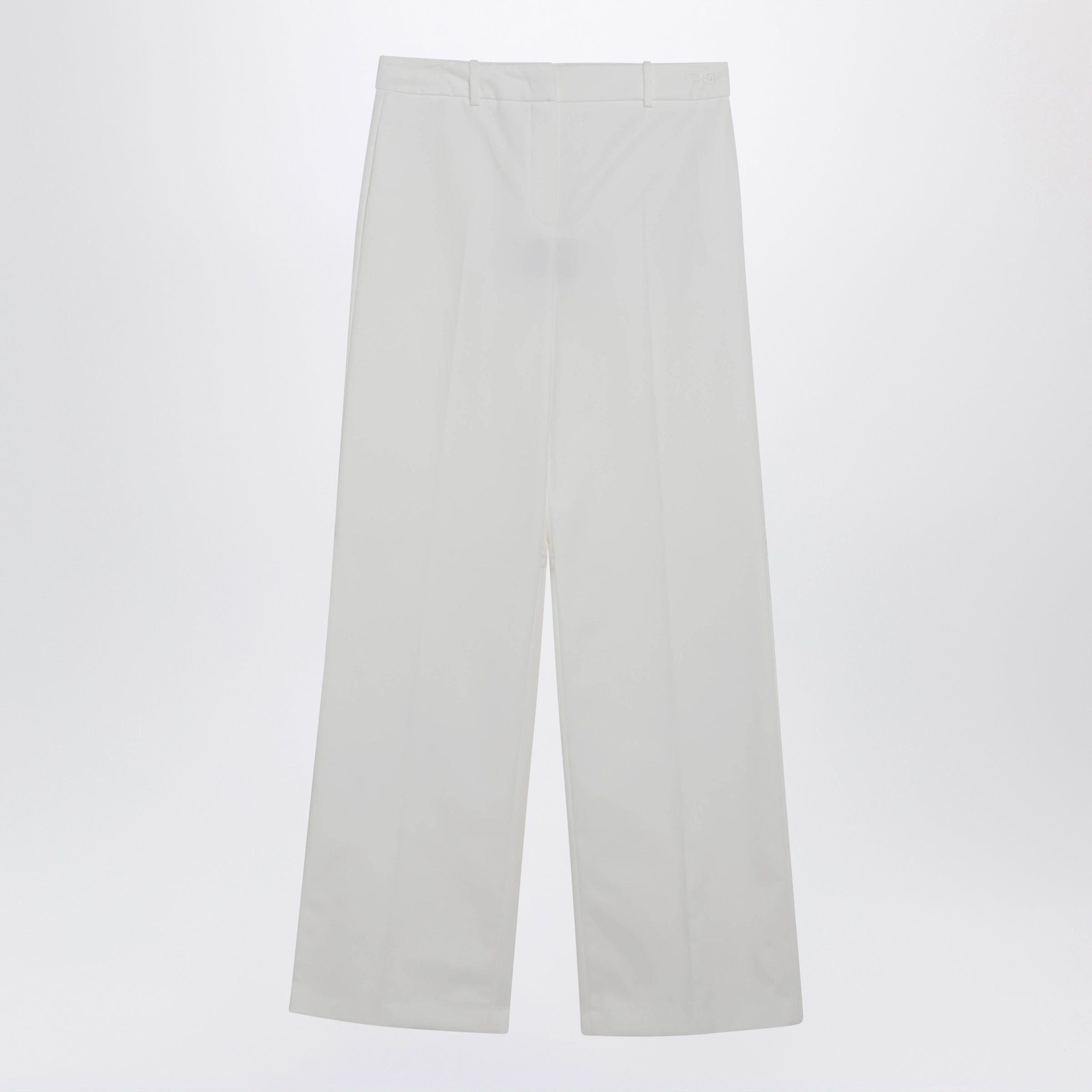 Fendi Fendi White Cotton Trousers Size 27" / US 4 / IT 40 - 1 Thumbnail