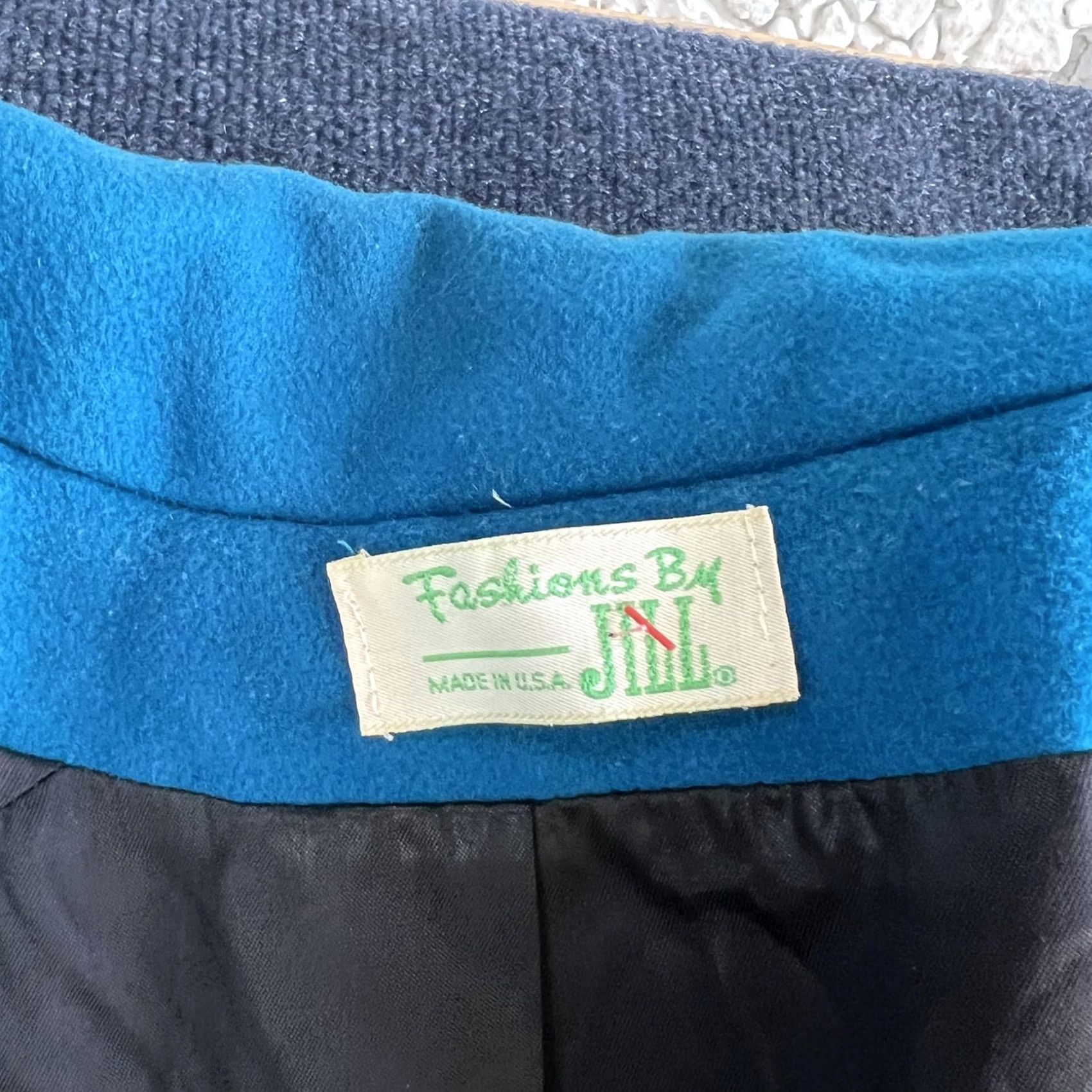 Doublet VINTAGE Fashions By Jill Coat Womens M Blue Wool Long Double Breasted USA Size M / US 6-8 / IT 42-44 - 2 Thumbnail