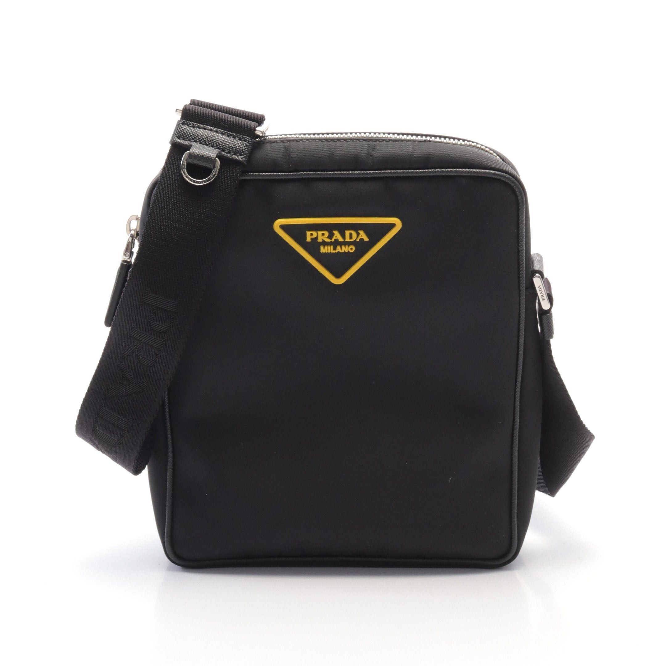 Prada Prada Shoulder Bag Nylon Leather Black Size ONE SIZE - 1 Thumbnail