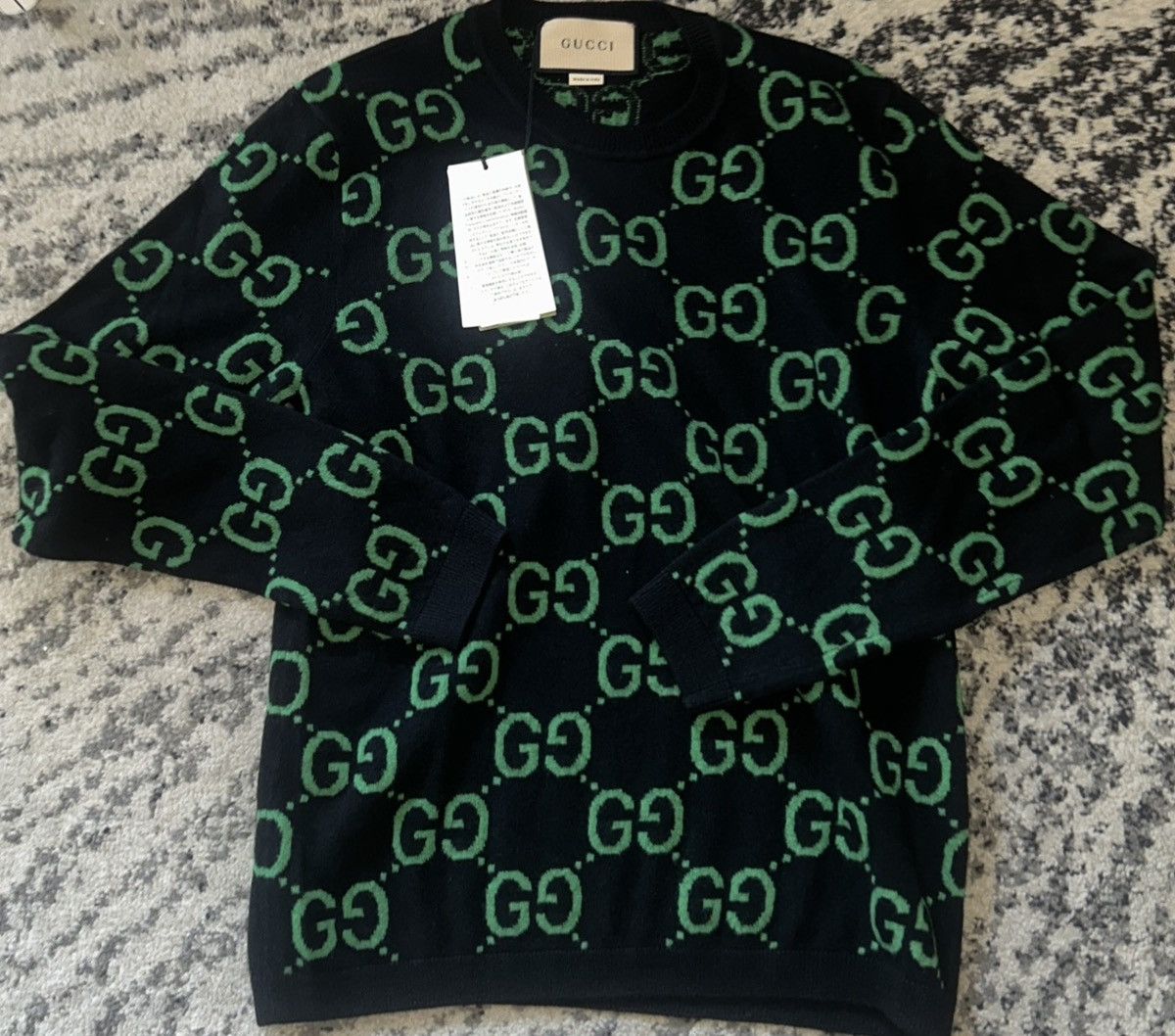 Gucci Gucci GG Monogram Crewneck Knitted Jacquard Sweater Size US S / EU 44-46 / 1 - 5 Thumbnail