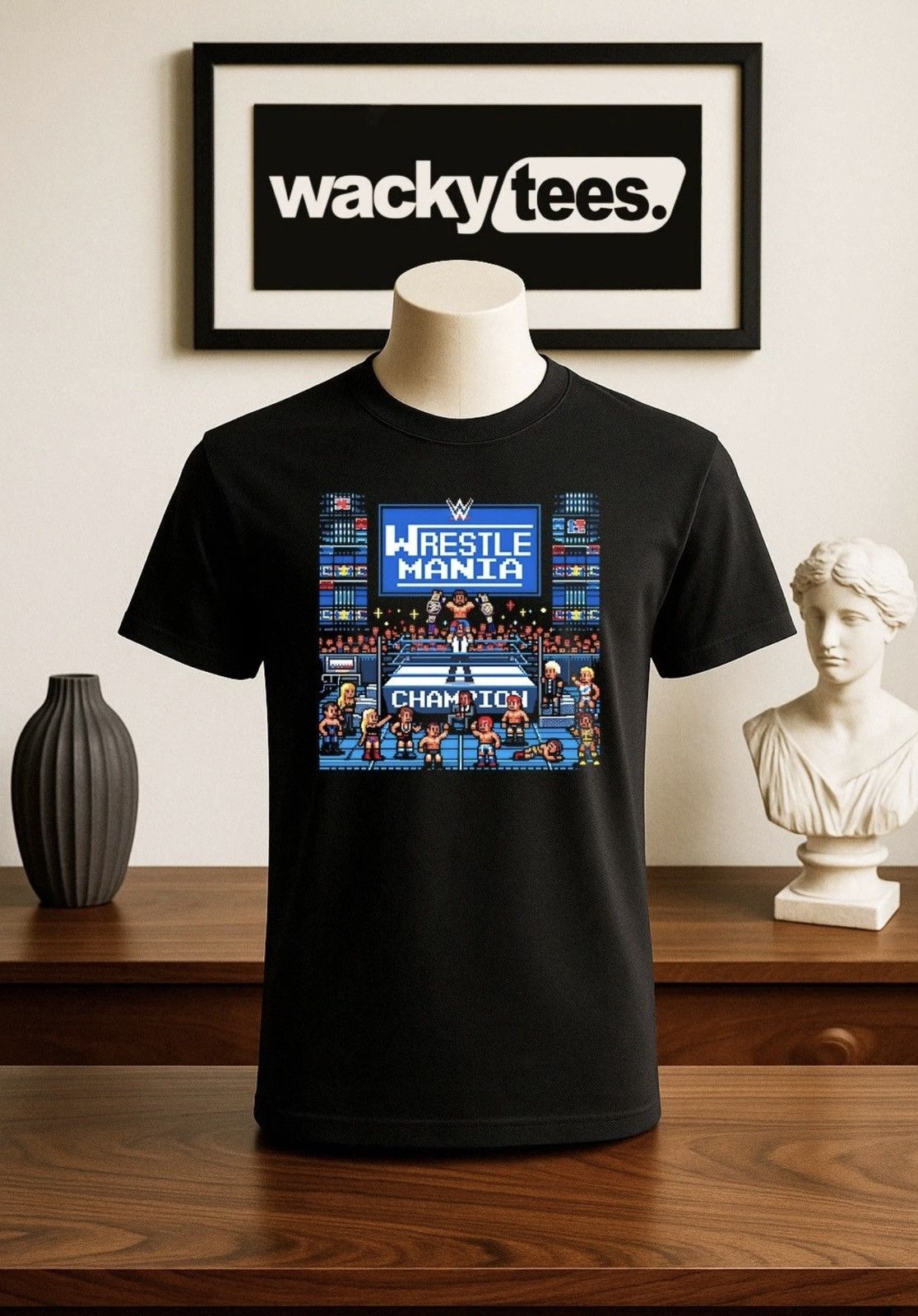 Other Wrestling Wrestle 8-Bit Gaming System Style Graphic Shirt Size US L / EU 52-54 / 3 - 1 Preview