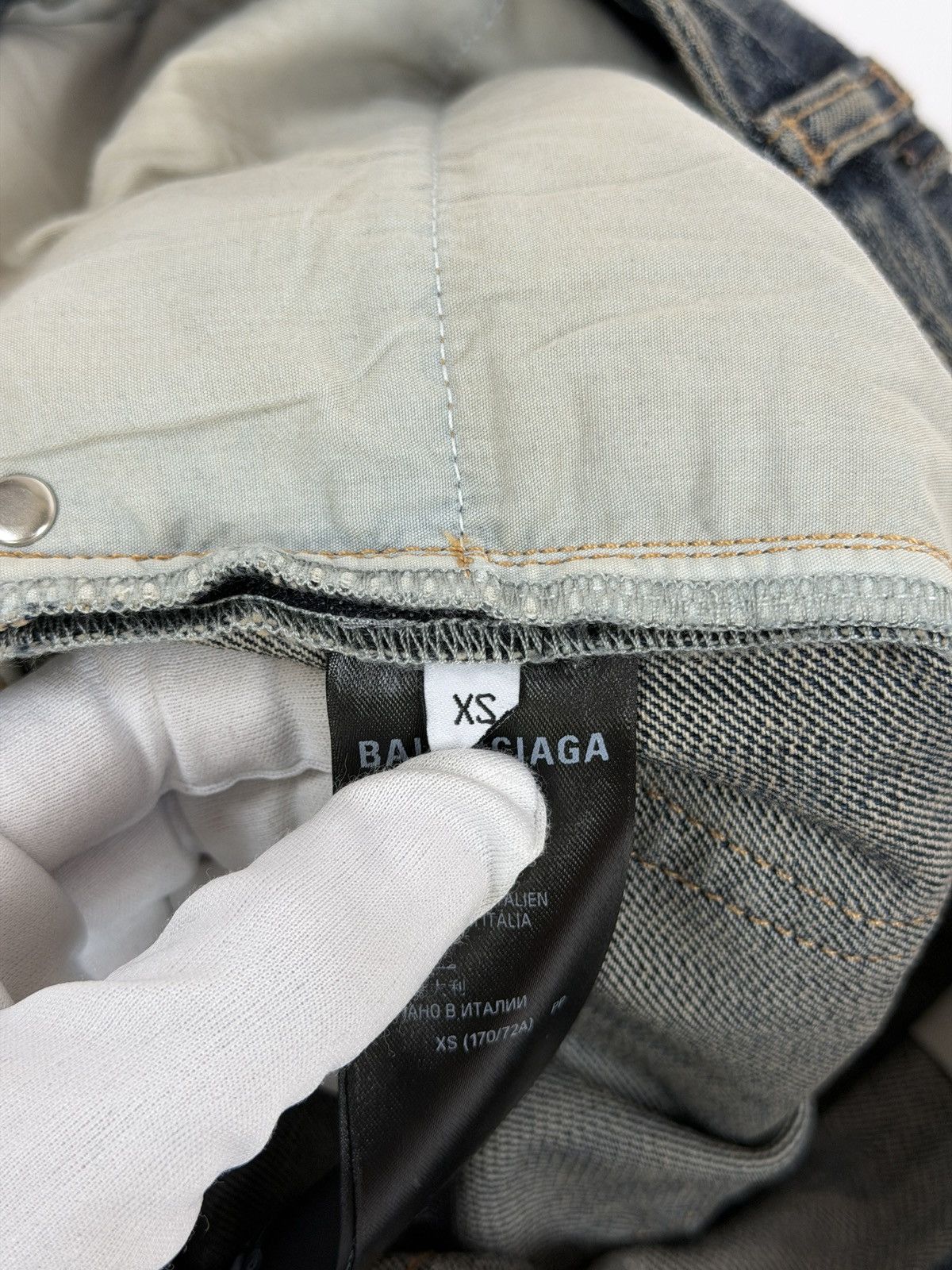 Balenciaga Balenciaga Medium Fit All Over Logo Dark Blue Denim Pants Size US 28 / EU 44 - 10 Thumbnail
