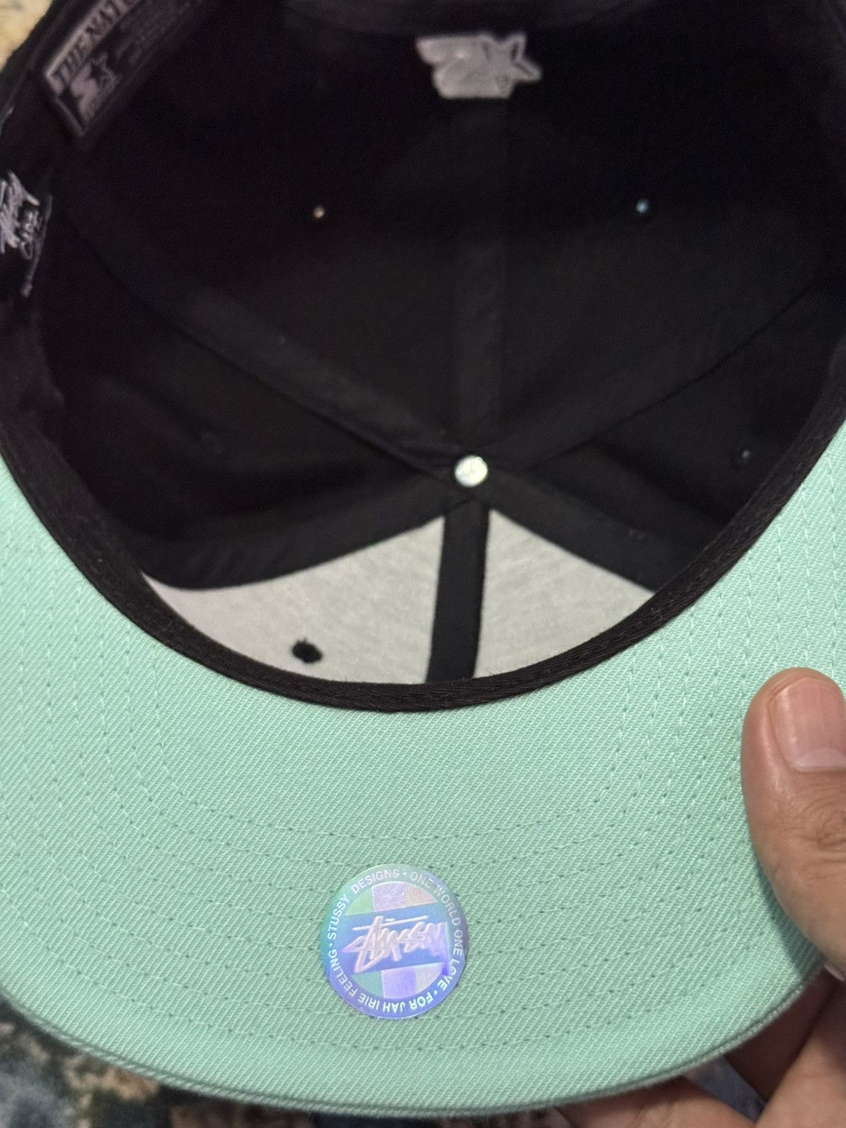 Starter × Stussy Stussy x starter SS Link Black Mint Green Snapback hat Size ONE SIZE - 8 Thumbnail