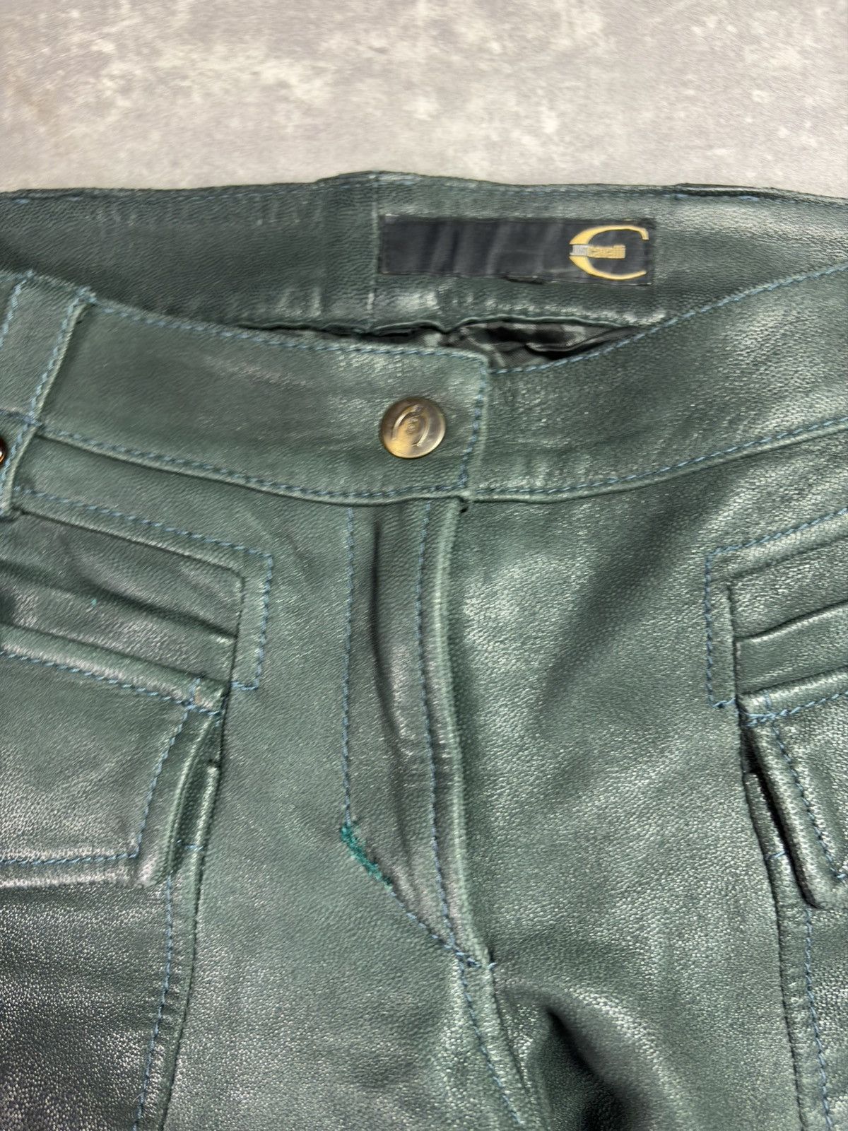 Just Cavalli 00s Leather Just Cavalli Cargo Flared Pants 27 28 Archive Size US 27 - 8 Thumbnail