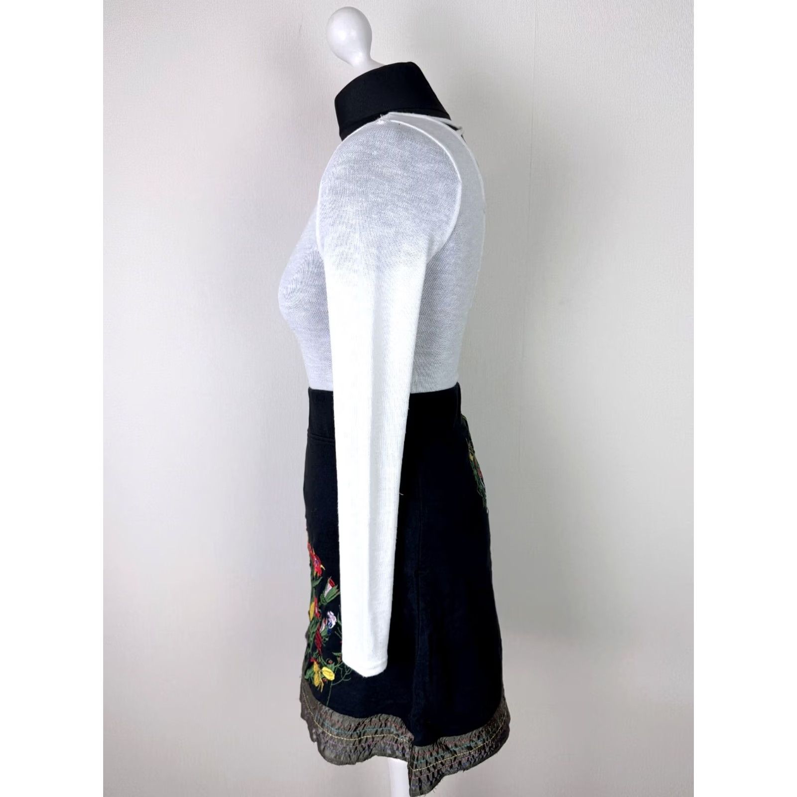 Desigual Desigual Skirt L Womens Knee Length A-Line Black Size 36" / US 14 / IT 50 - 3 Thumbnail