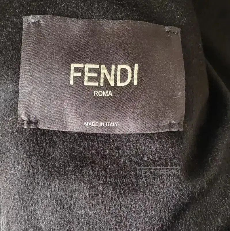 Fendi Fendi Black Wool Jacket with Colorful Logo . Size US XL / EU 56 / 4 - 3 Thumbnail