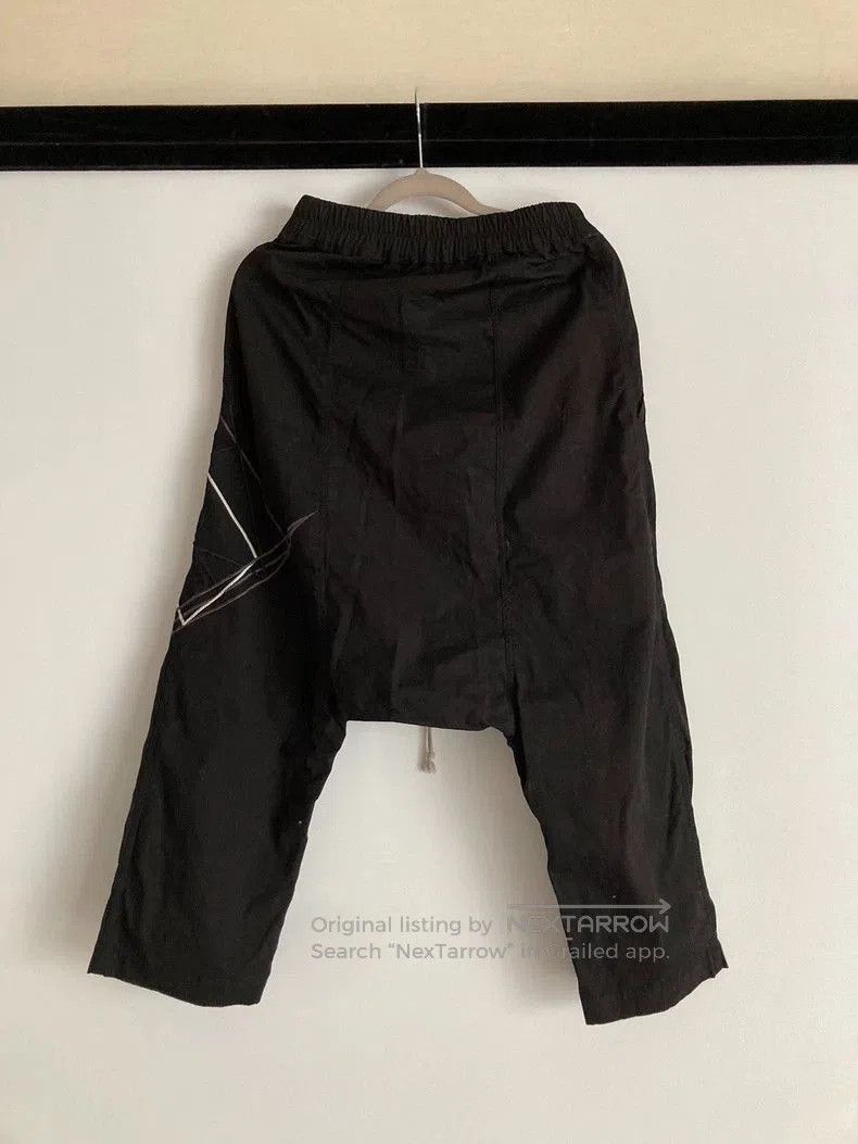 Rick Owens Rick Owens Geometric Stitch Black Drop-Crotch Pants. Size US 36 / EU 52 - 2 Thumbnail