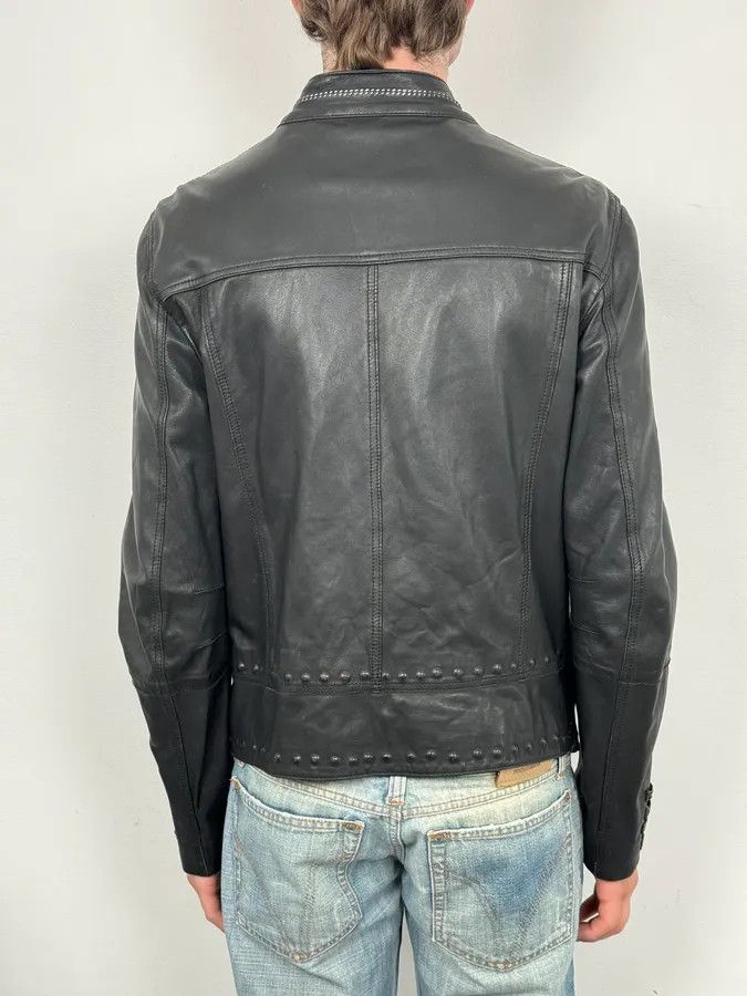 Marithe + Francois Girbaud 2000s Marithé + François Girbaud Black Studded Biker Leather Jacket Size US M / EU 48-50 / 2 - 3 Thumbnail