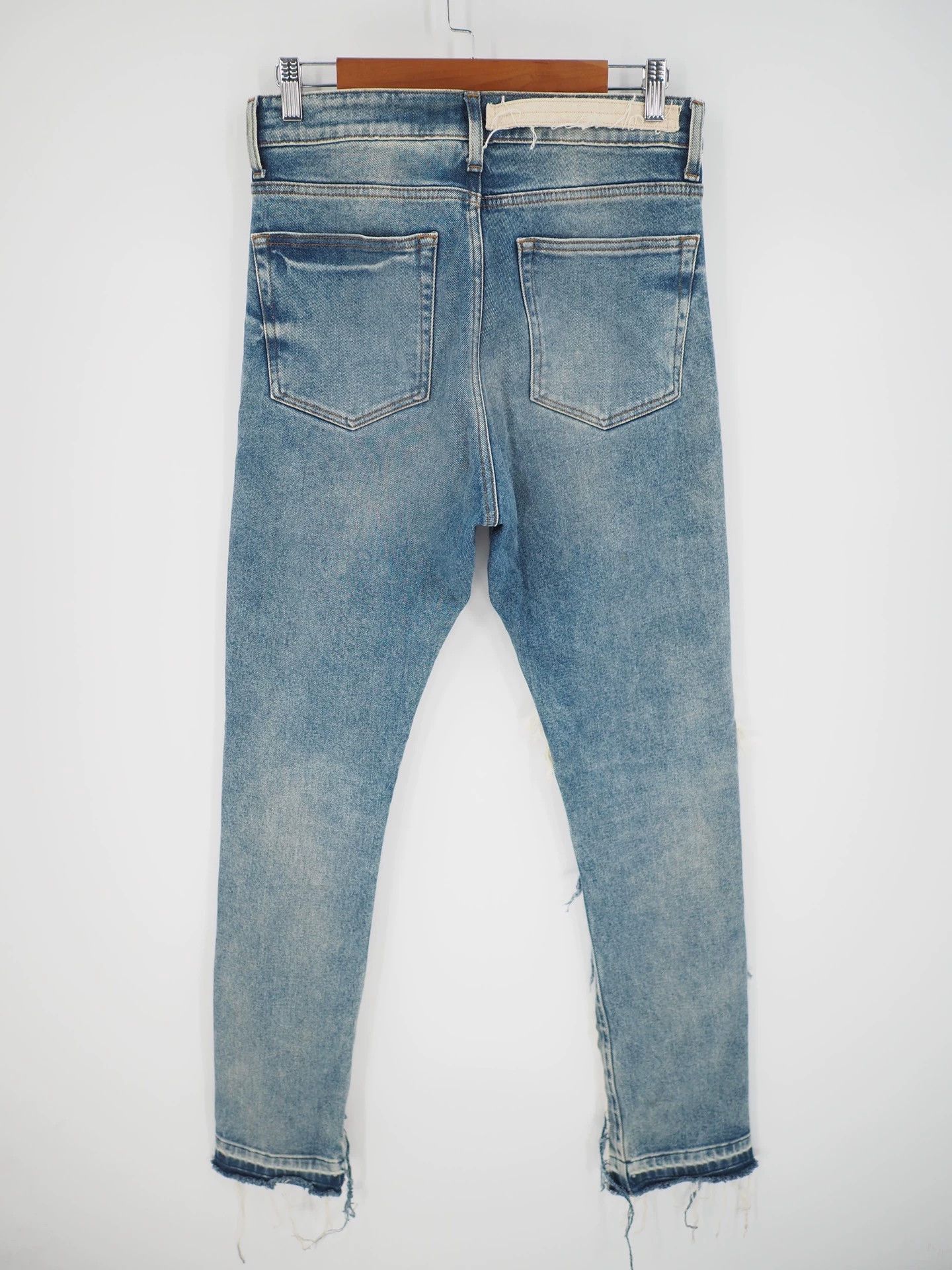 Other SS21 VAL KRISTOPHER Blue Ripped Slim-Fit Jeans Size US 30 / EU 46 - 2 Thumbnail