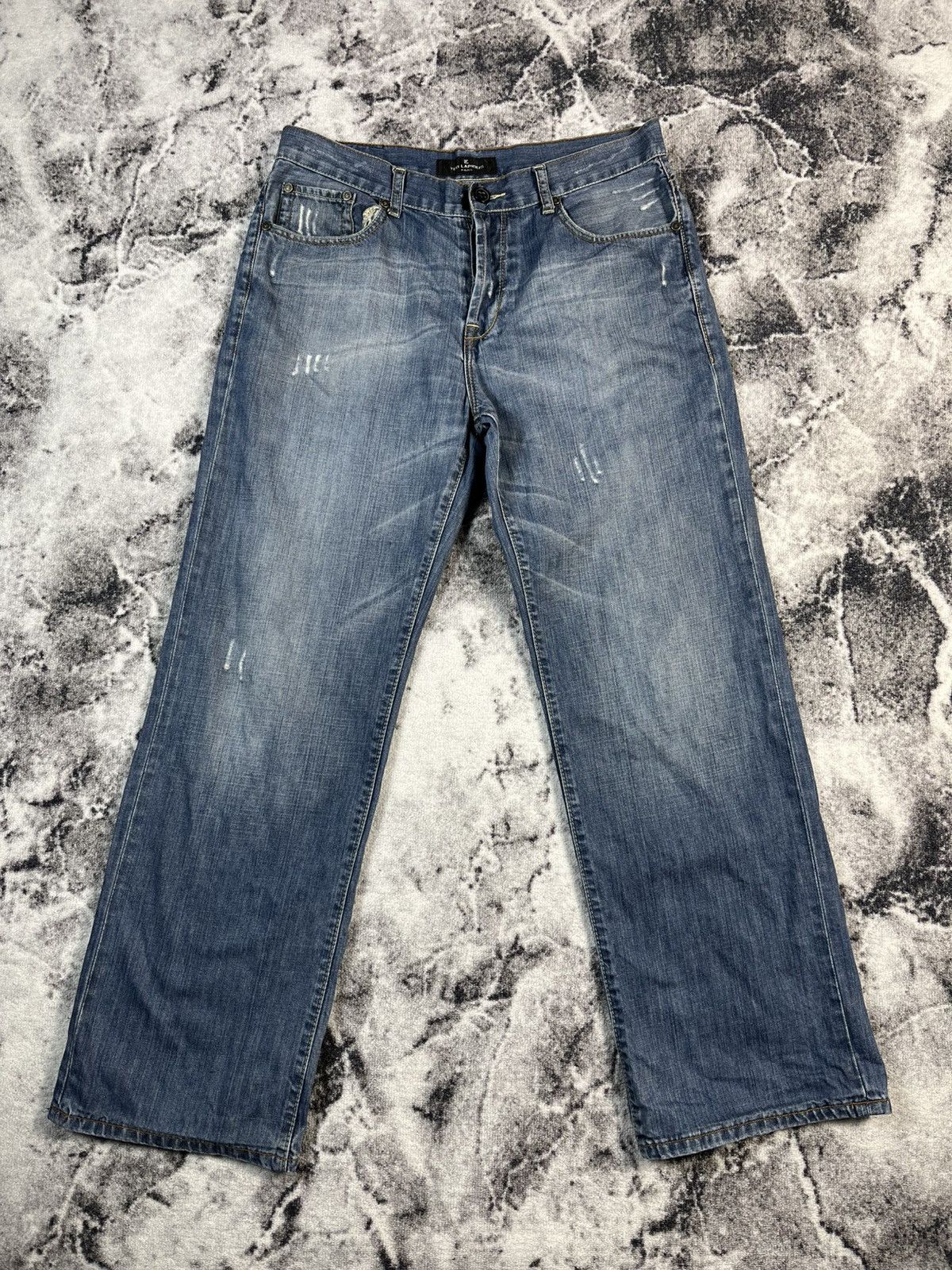 Other Ted Lapidus Jeans Distressed Fade Denim W36 Fit Size US 36 / EU 52 - 1 Thumbnail