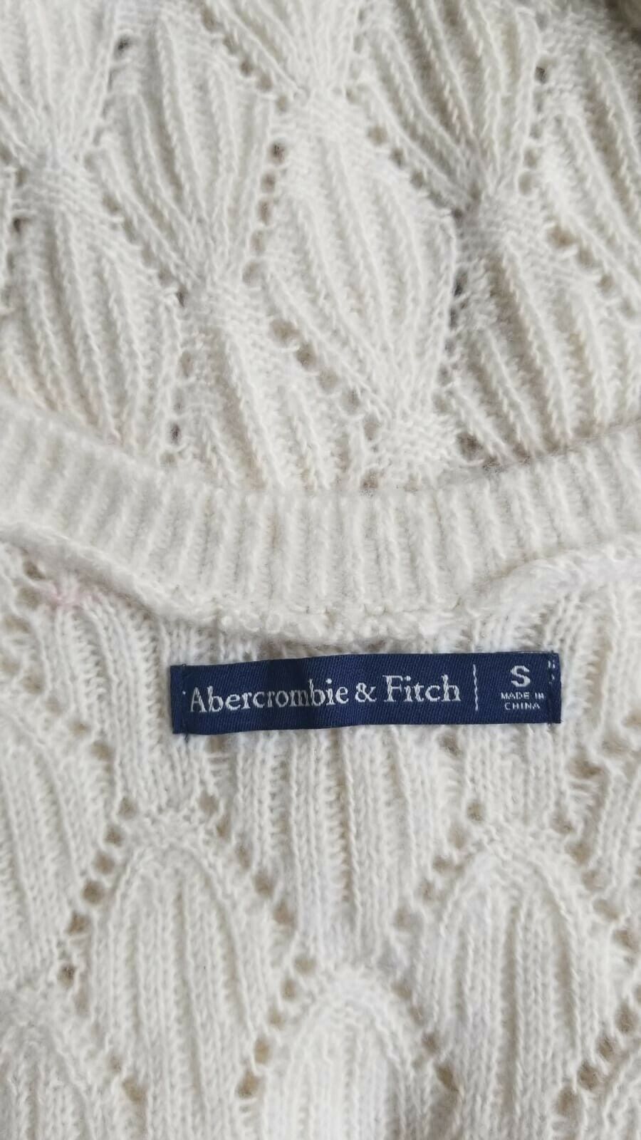 Abercrombie & Fitch New Sz S Abercrombie and Fitch Women's knit sweater Cream Iv Size S / US 4 / IT 40 - 4 Thumbnail