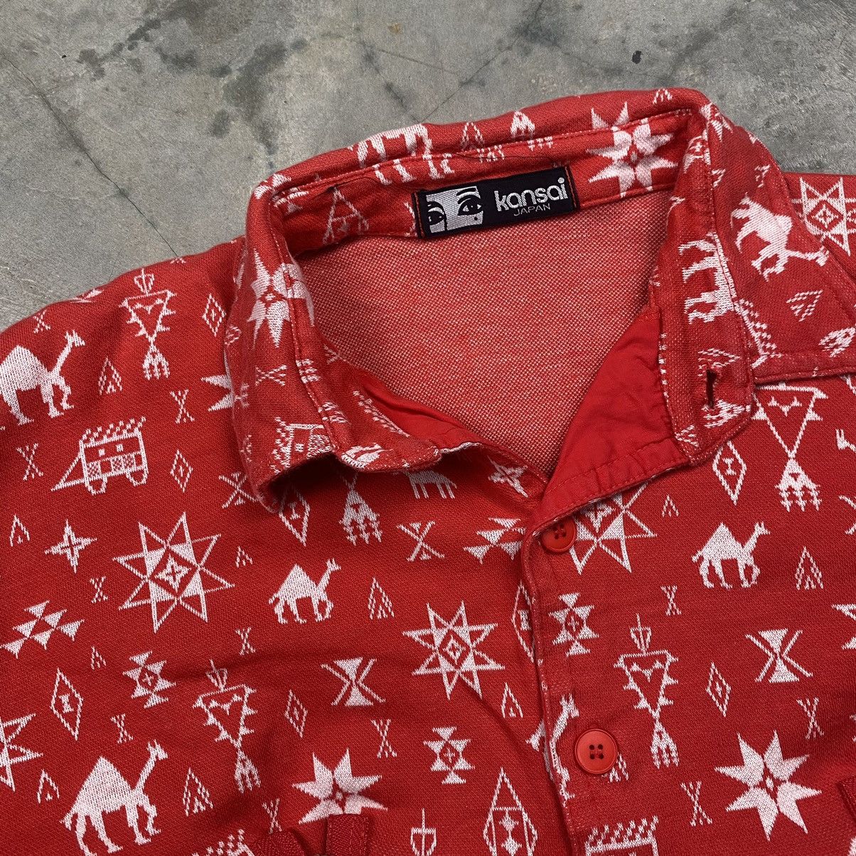 If Six Was Nine × Japanese Brand × Kansai Yamamoto Rare 90s Kansai Japan Navajo Cropped Button Down Size S / US 4 / IT 40 - 6 Thumbnail
