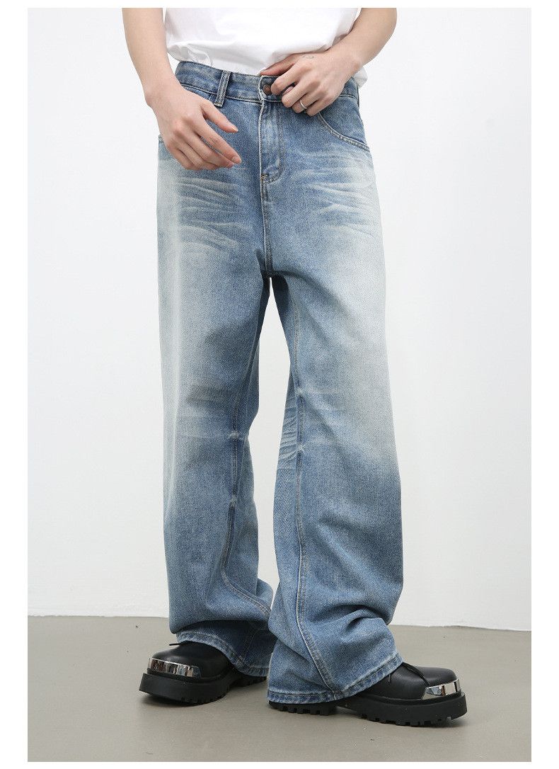 Japanese Brand × Jean Light blue vintage washed wide-leg versatile loose jeans Size US 32 / EU 48 - 3 Thumbnail