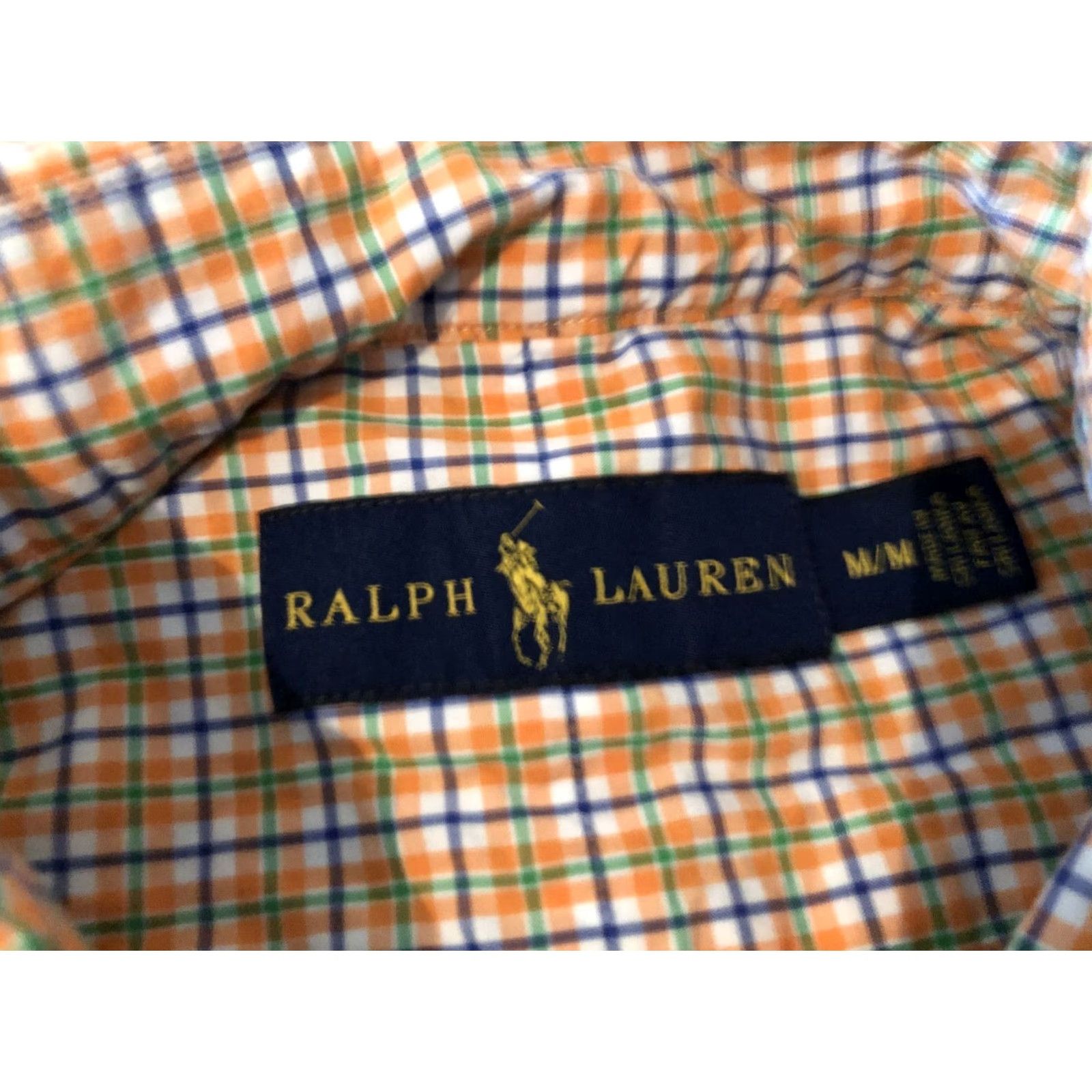 Polo Ralph Lauren Polo Ralph Lauren Shirt Mens Polo Ralph Lauren Dress Shirt M Medium Orange Button Short Sleeve Pink Size 40R - 4 Thumbnail