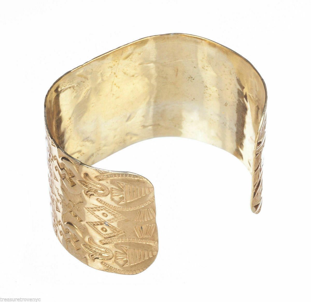 Designer 18kt Gold Vermeil Sterling Tribal Cuff Bracelet Alberto Juan Size ONE SIZE - 4 Thumbnail